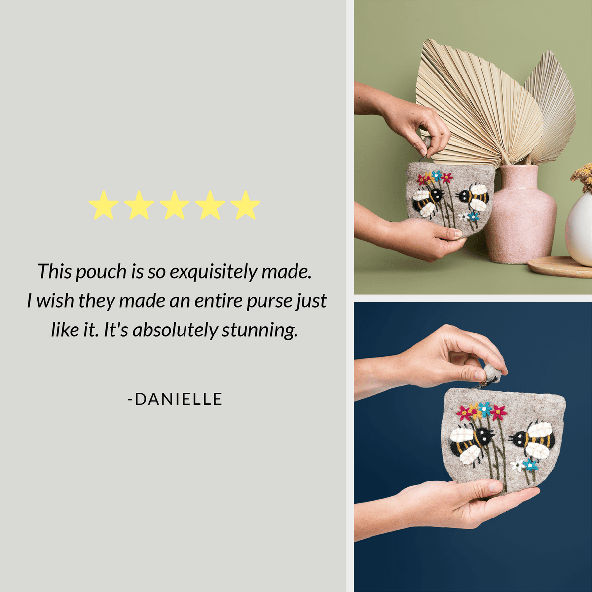 Handcrafted and fair trade.