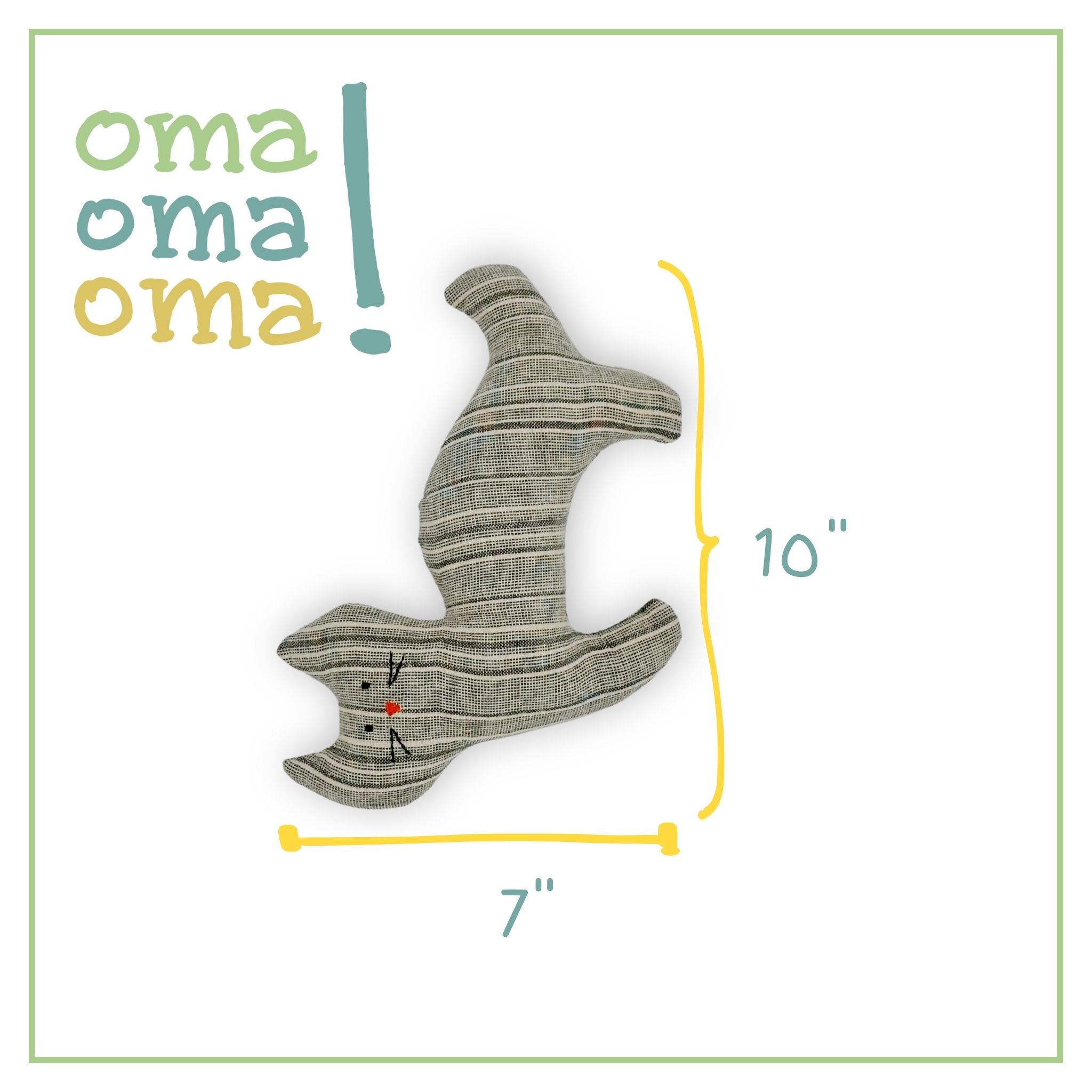 Cloth Cat Pillow Doll - Soft Stuffed Animal Ages 3+