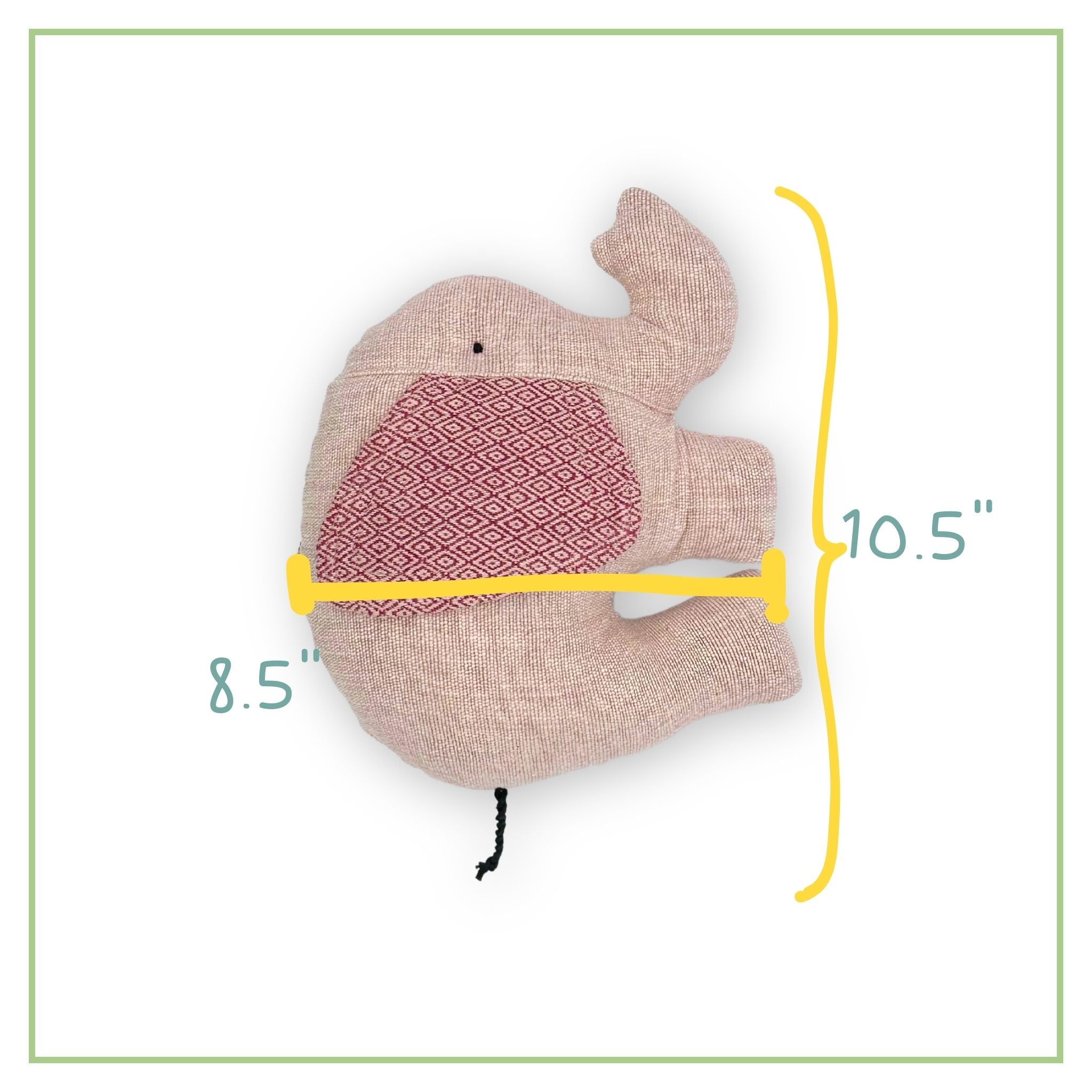 Cloth Elephant Pillow Doll - Soft Stuffed Animal Ages 3+