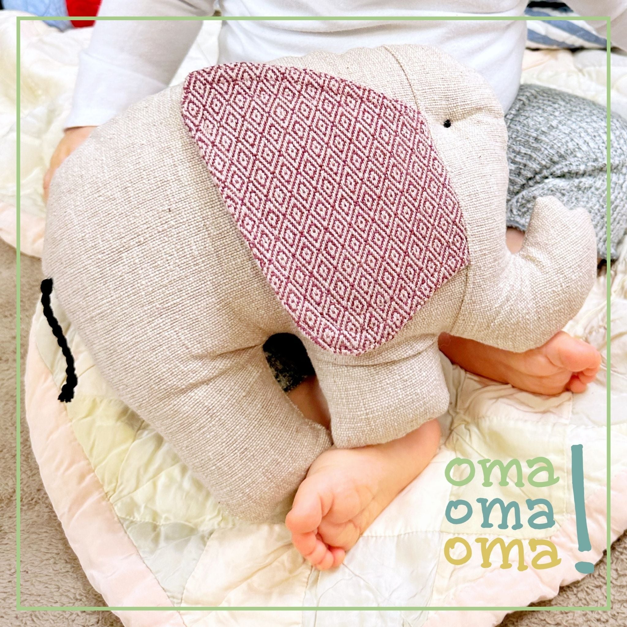 Cloth Elephant Pillow Doll - Soft Stuffed Animal Ages 3+