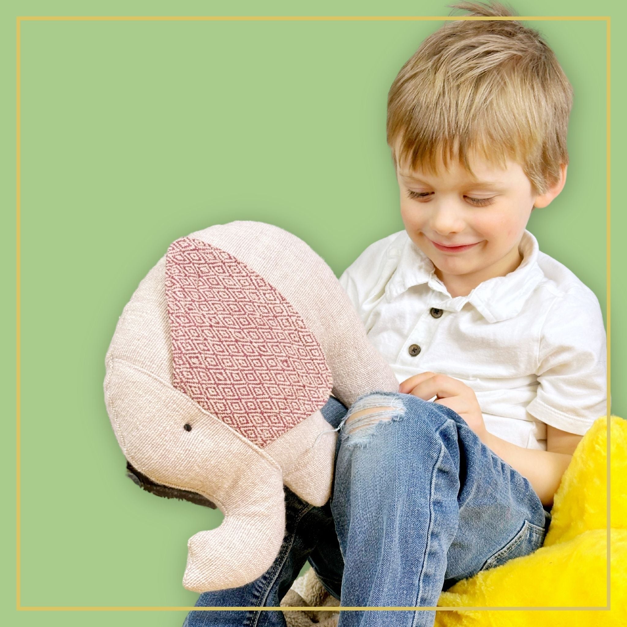 Cloth Elephant Pillow Doll - Soft Stuffed Animal Ages 3+