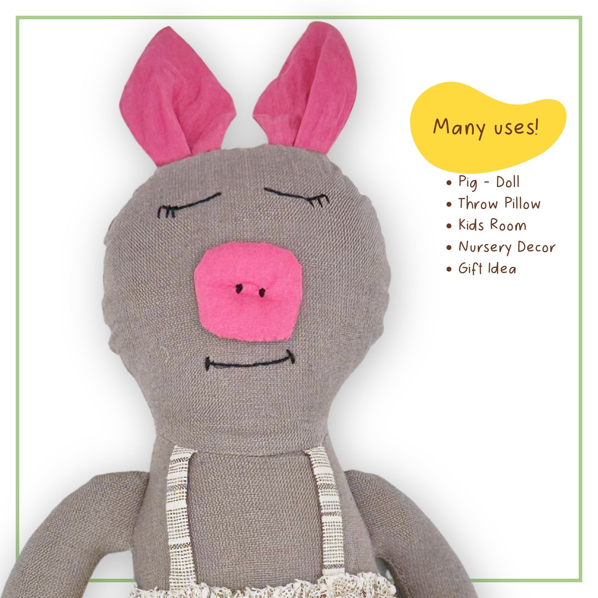 Cloth Toy Pig Doll
