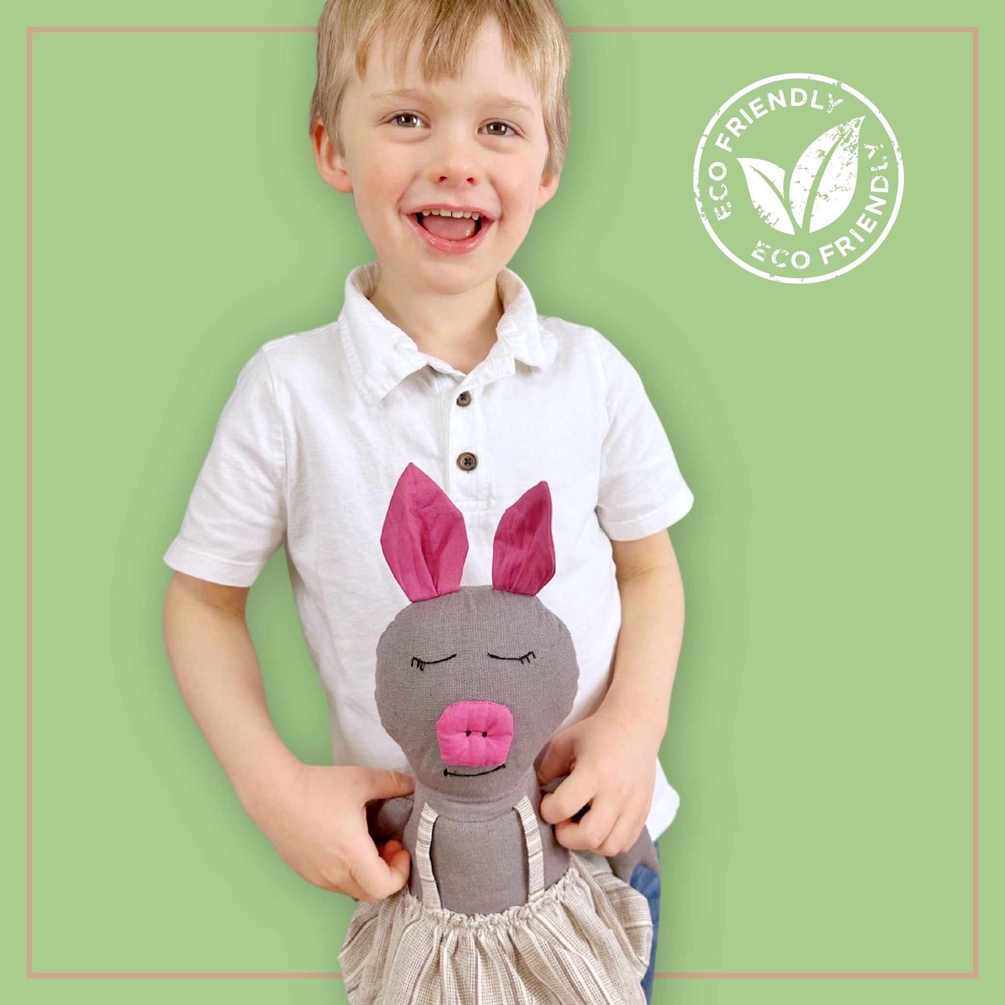 Cloth Pig Doll - Soft Stuffed Animal Ages 3+