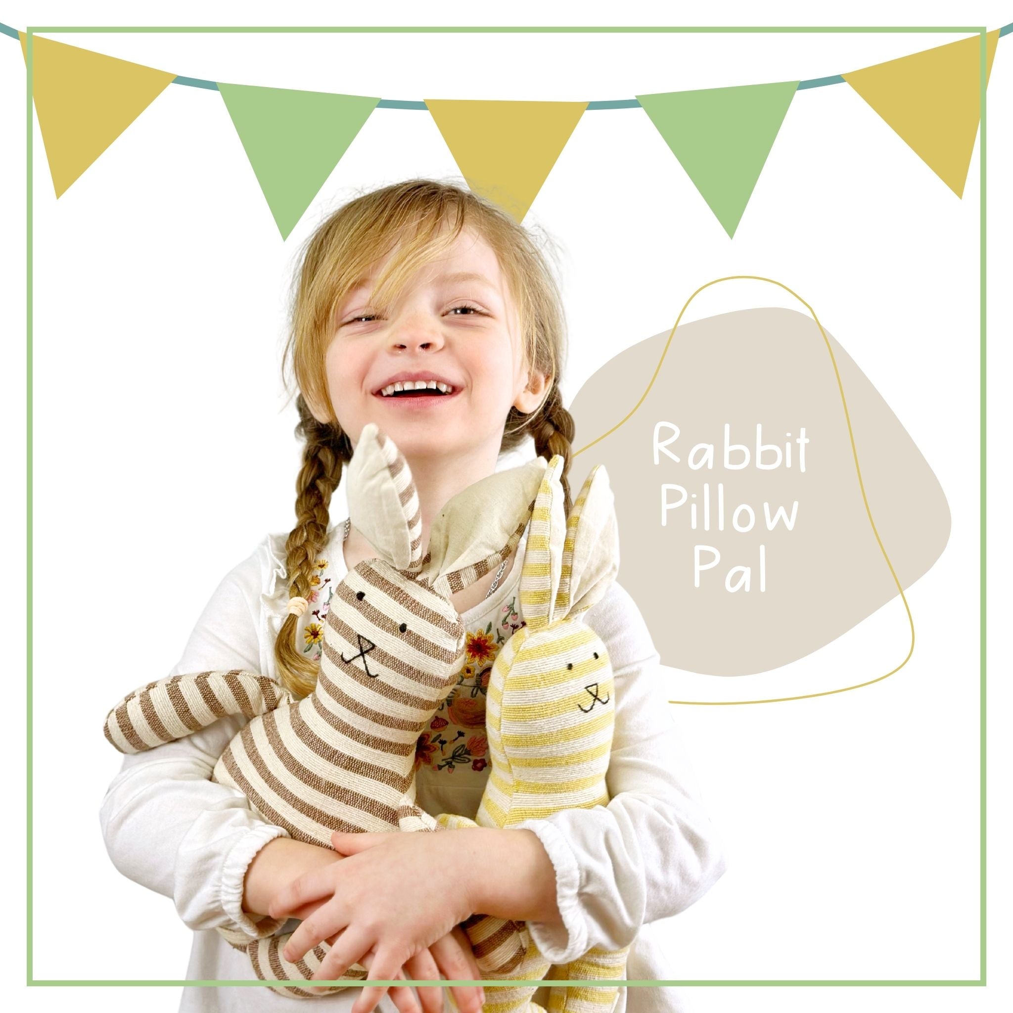 Cloth Rabbit Doll - Soft Bunny Pillow Ages 3+