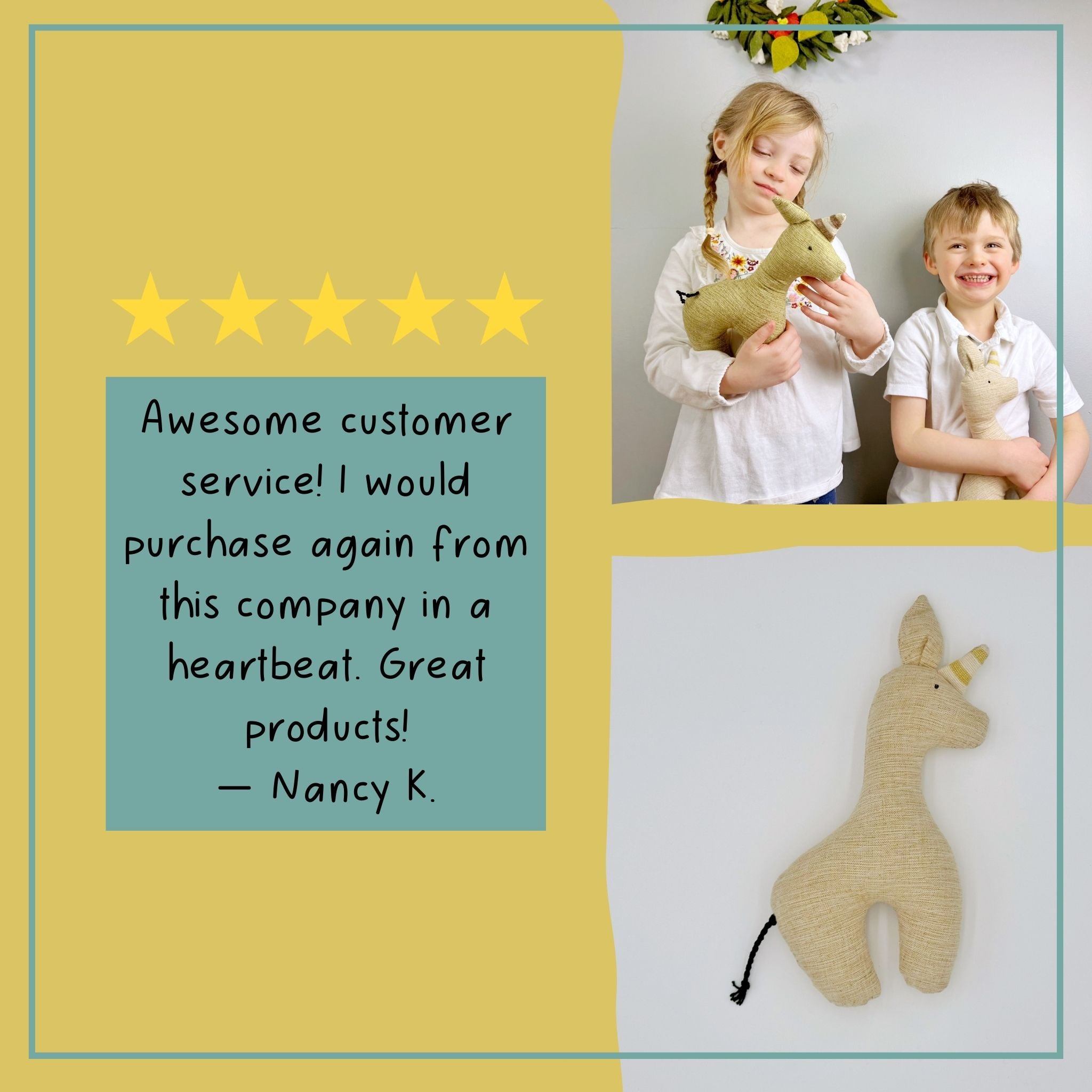 Cloth Toy Unicorn Pillow Doll