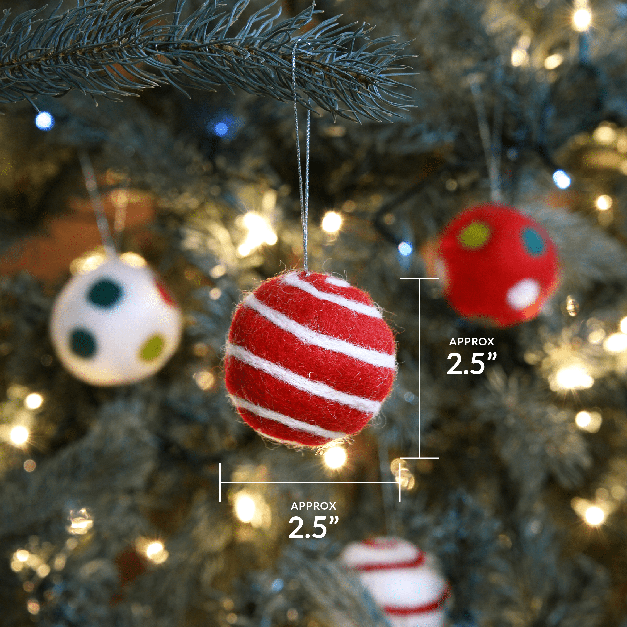 Dots and Spirals Ball Ornament Set