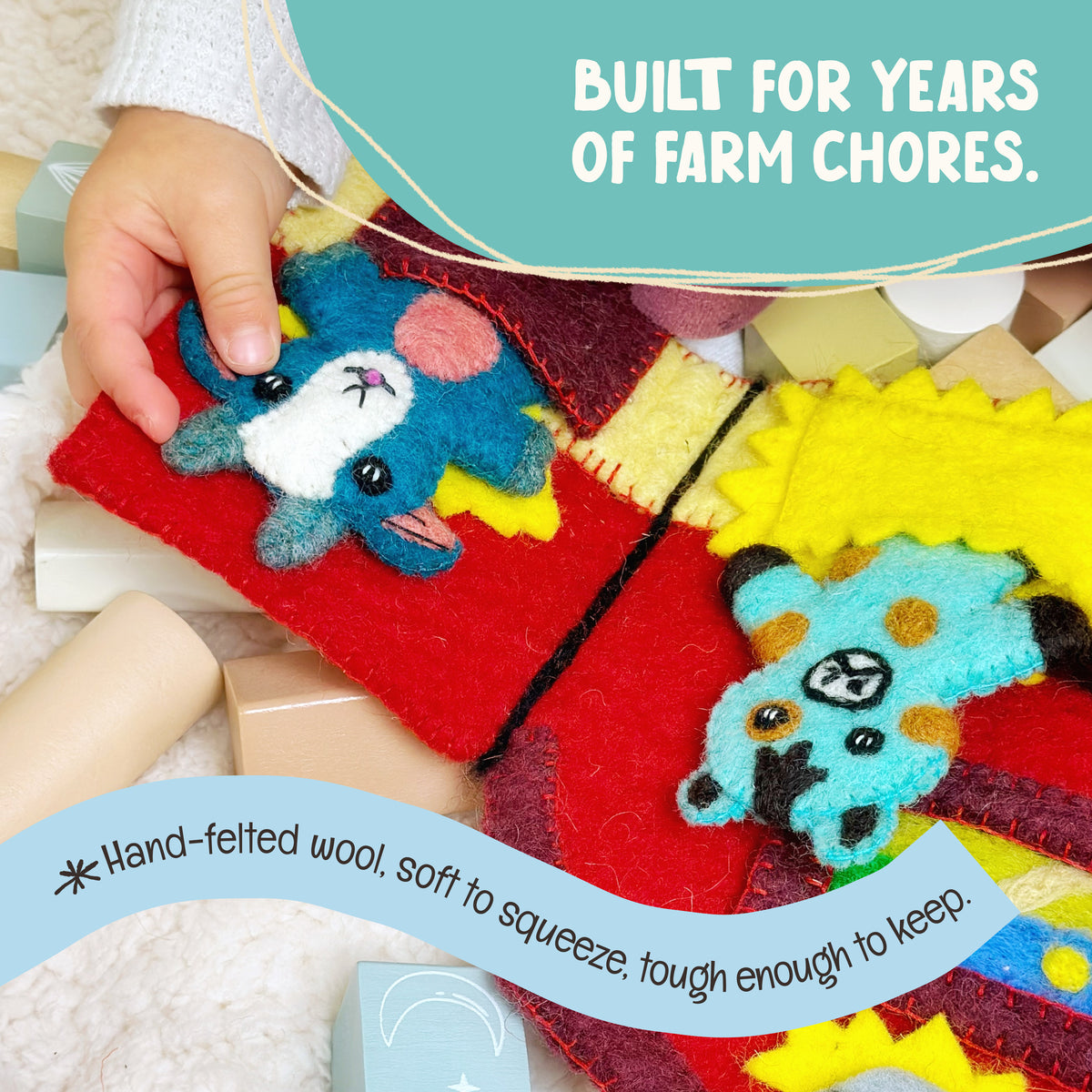Farm Friends Heartfelts from OmaOmaOma made to last.