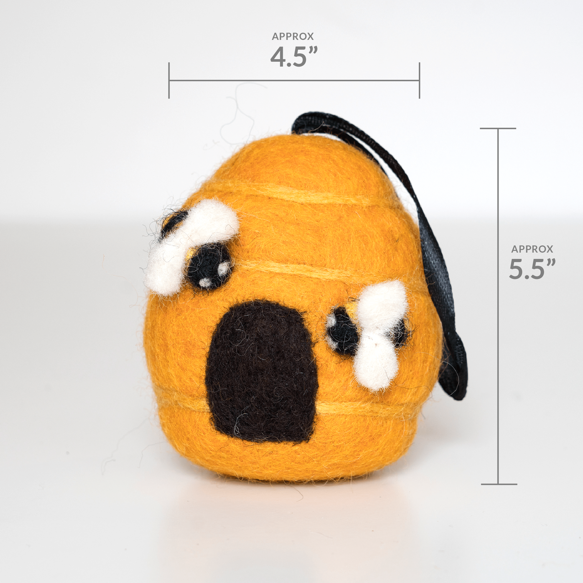 Felted Wool Bee Hive Ornament - Nature Decor Ages 3+