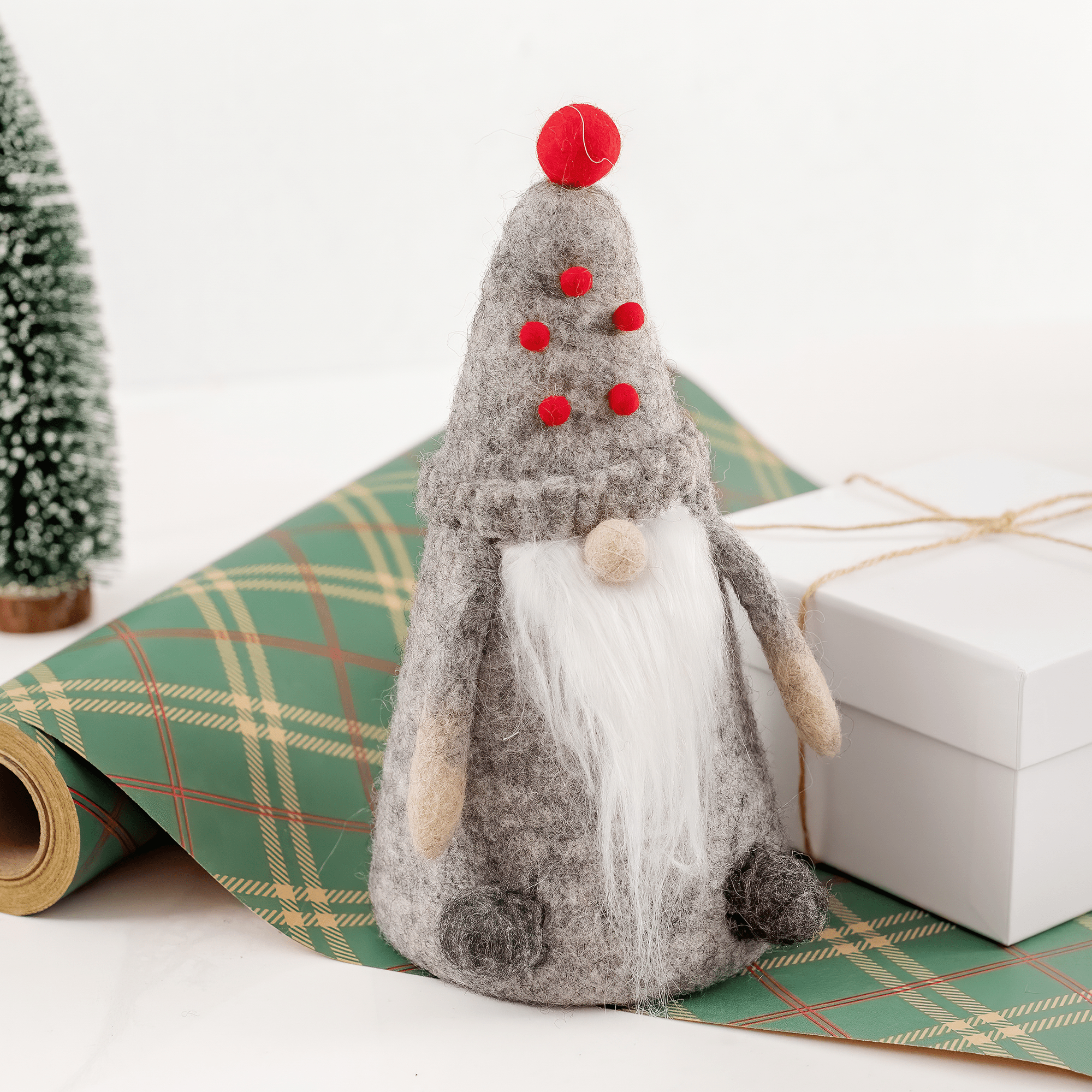Gray Gnome Tree Topper - “Thor”