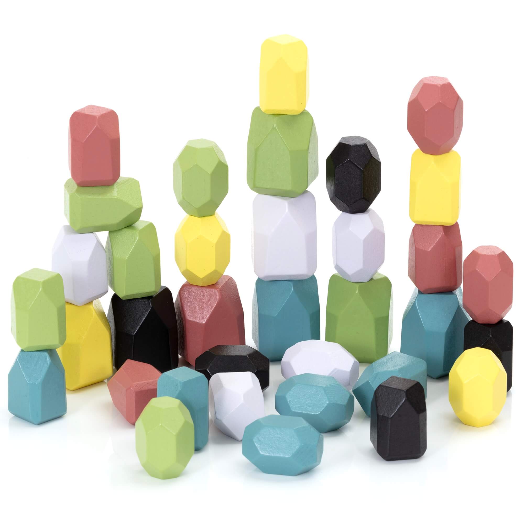 Wooden Balance Stones - Montessori Stacking Toy Ages 2+