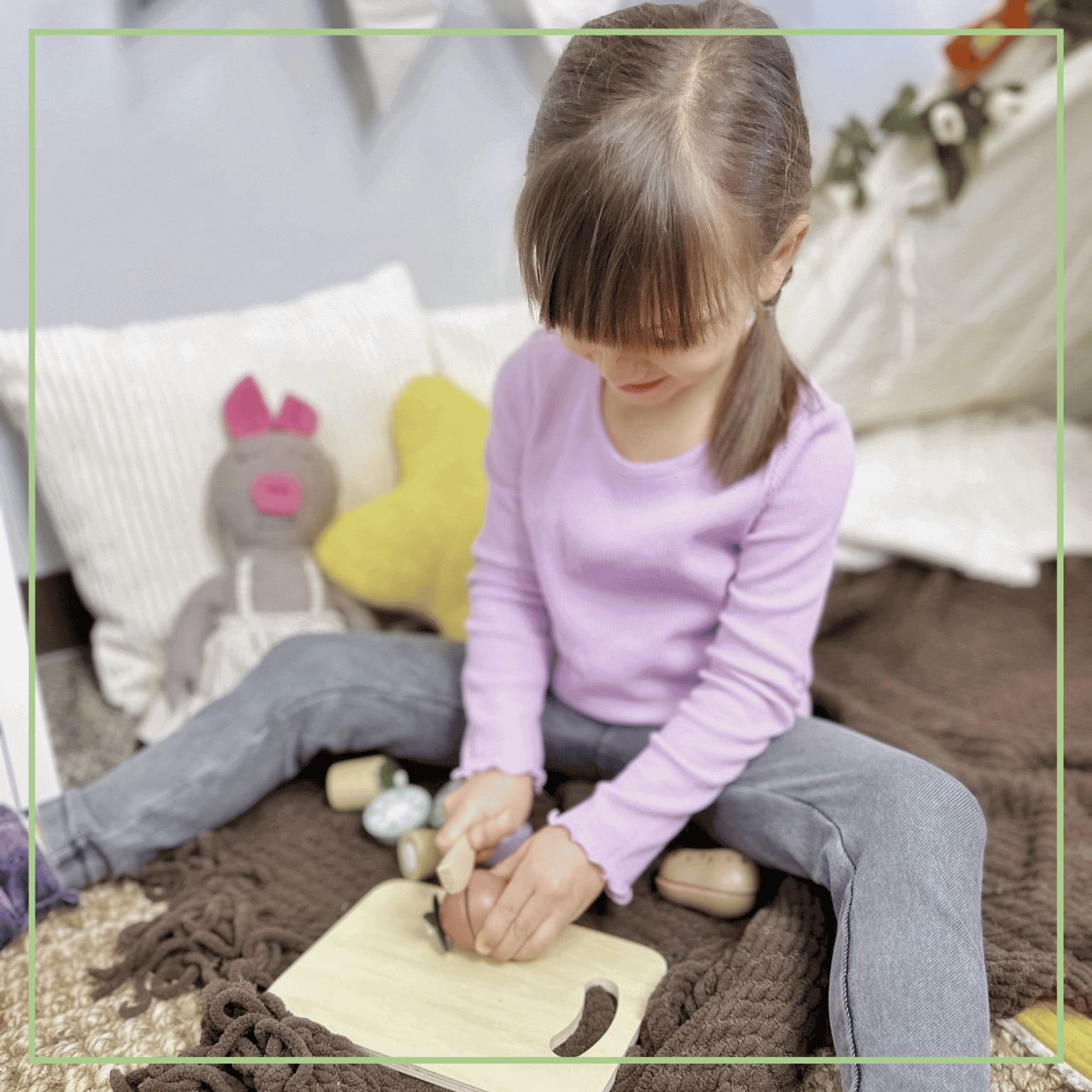 First Kitchen Play Set - Wooden Vegetable Cutting Toy Ages 2+