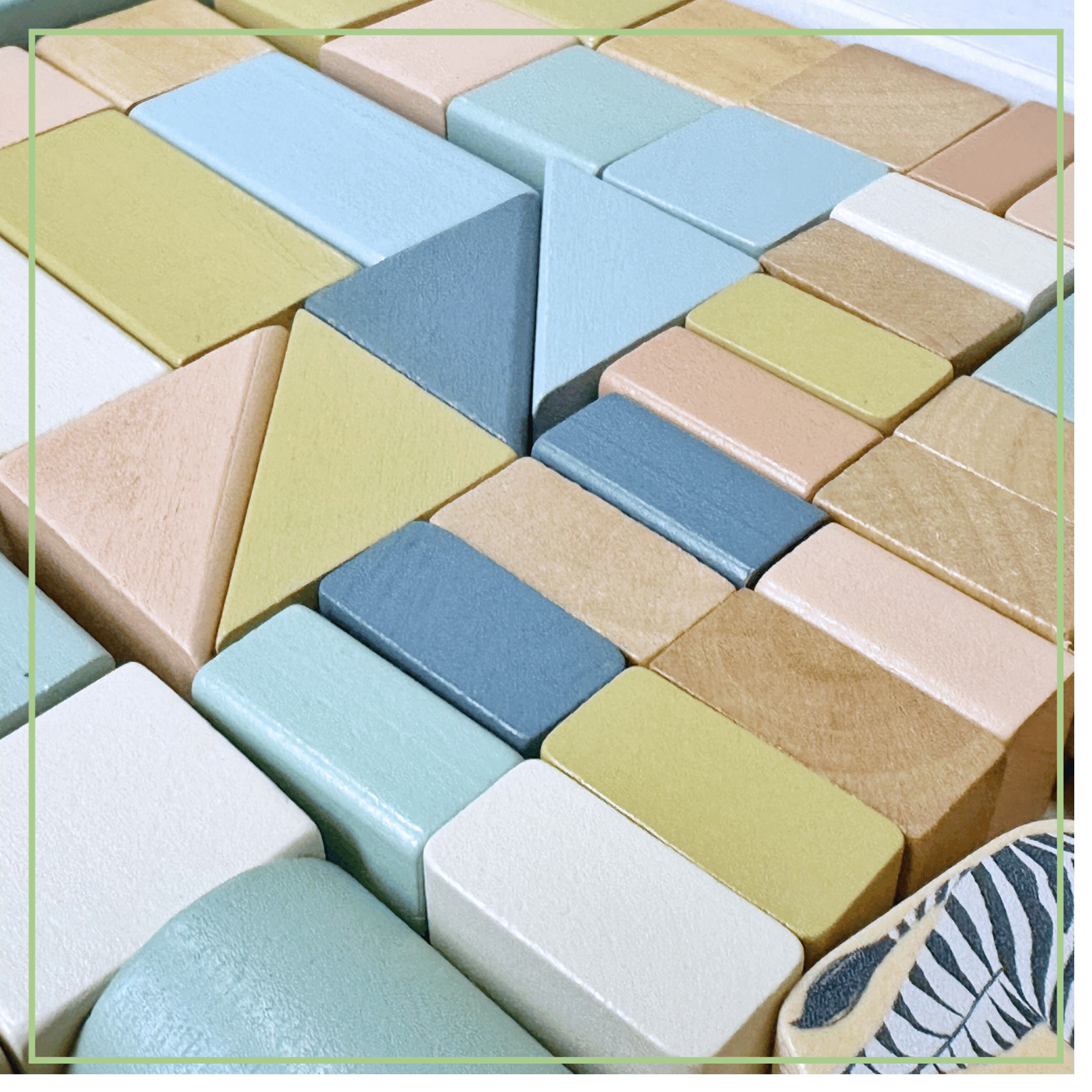 Wooden Building Blocks 70pc - Natural Wood Block Set Ages 2+