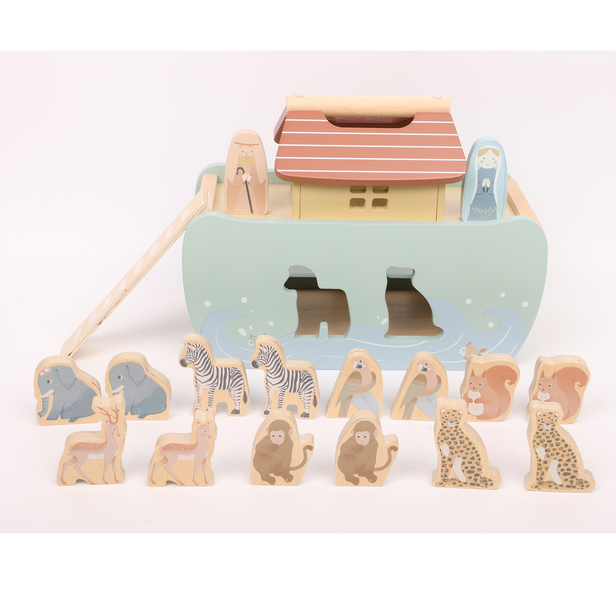 Noah's Ark Shape Sorter - Wooden Animal Toy Ages 2+