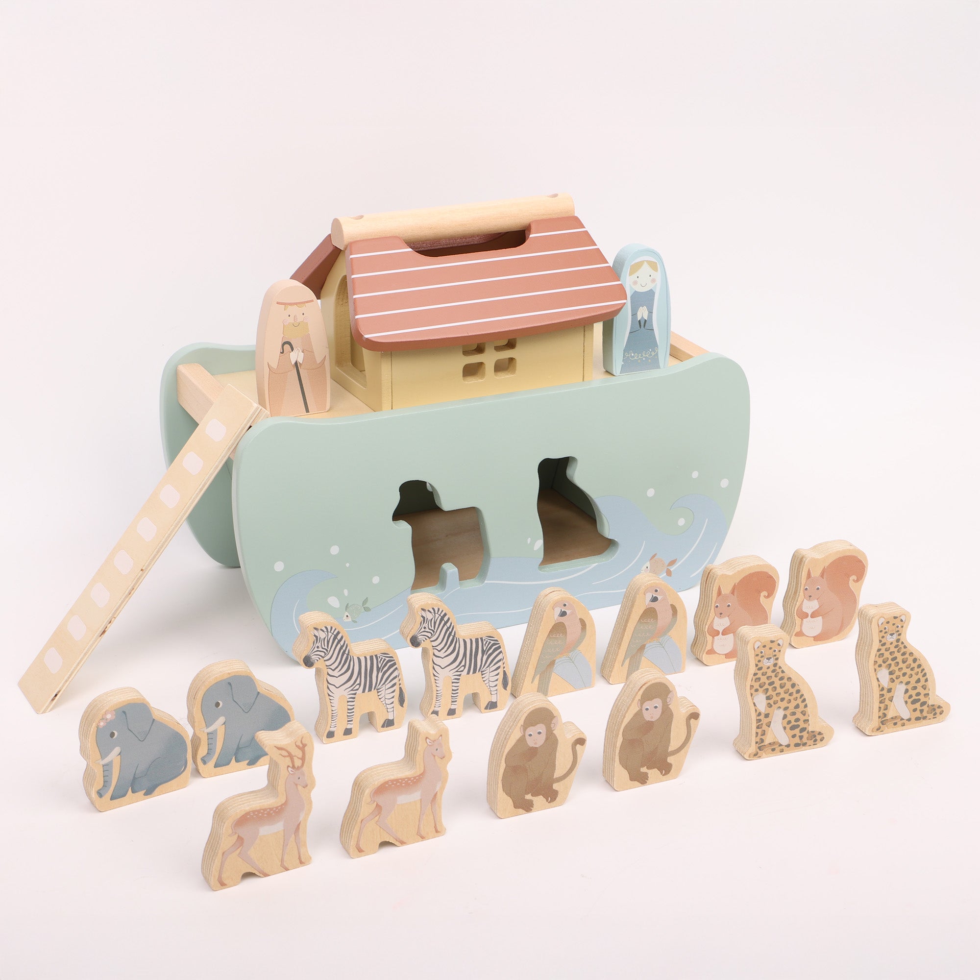 Noah's Ark Shape Sorter - Wooden Animal Toy Ages 2+