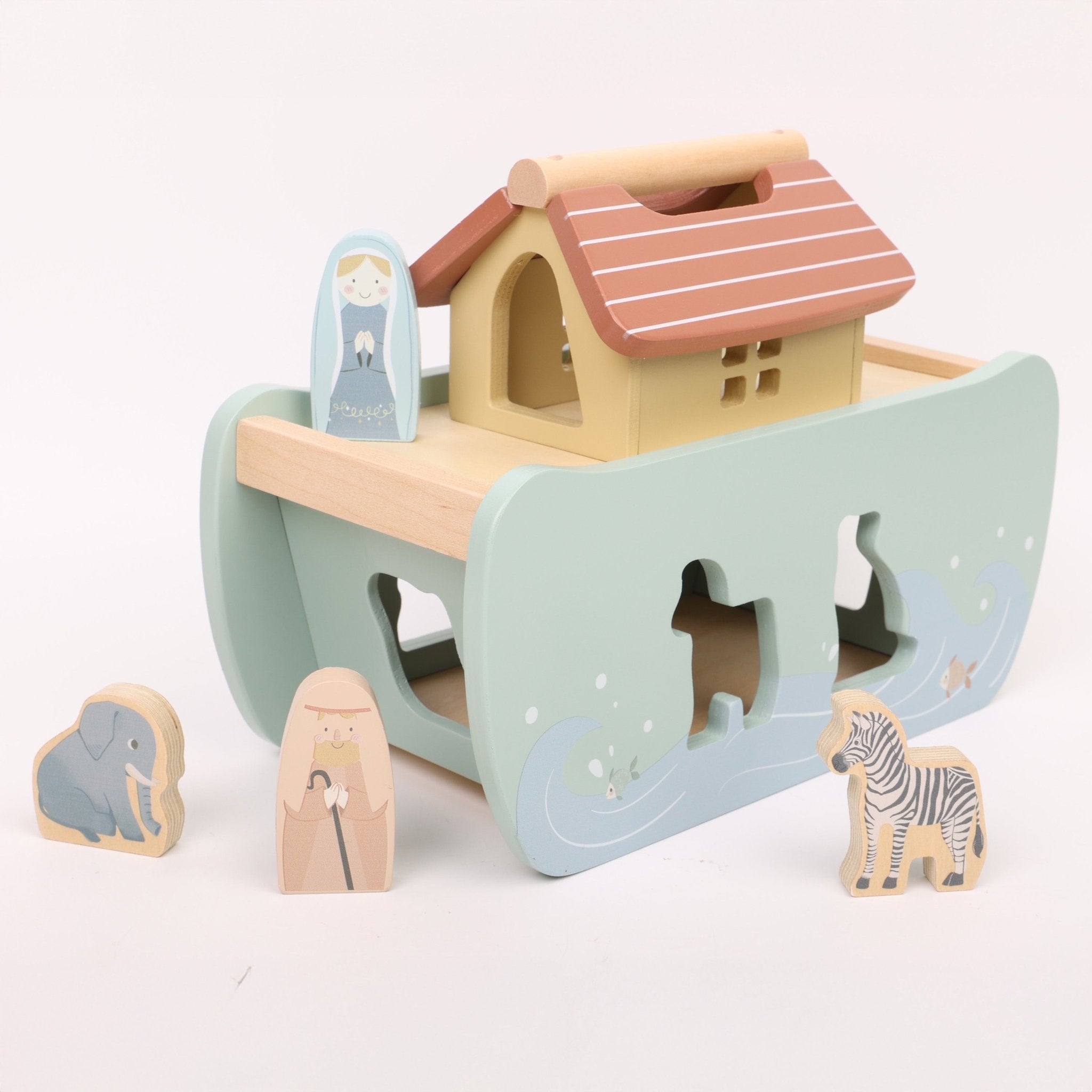 Noah's Ark Shape Sorter - Wooden Animal Toy Ages 2+