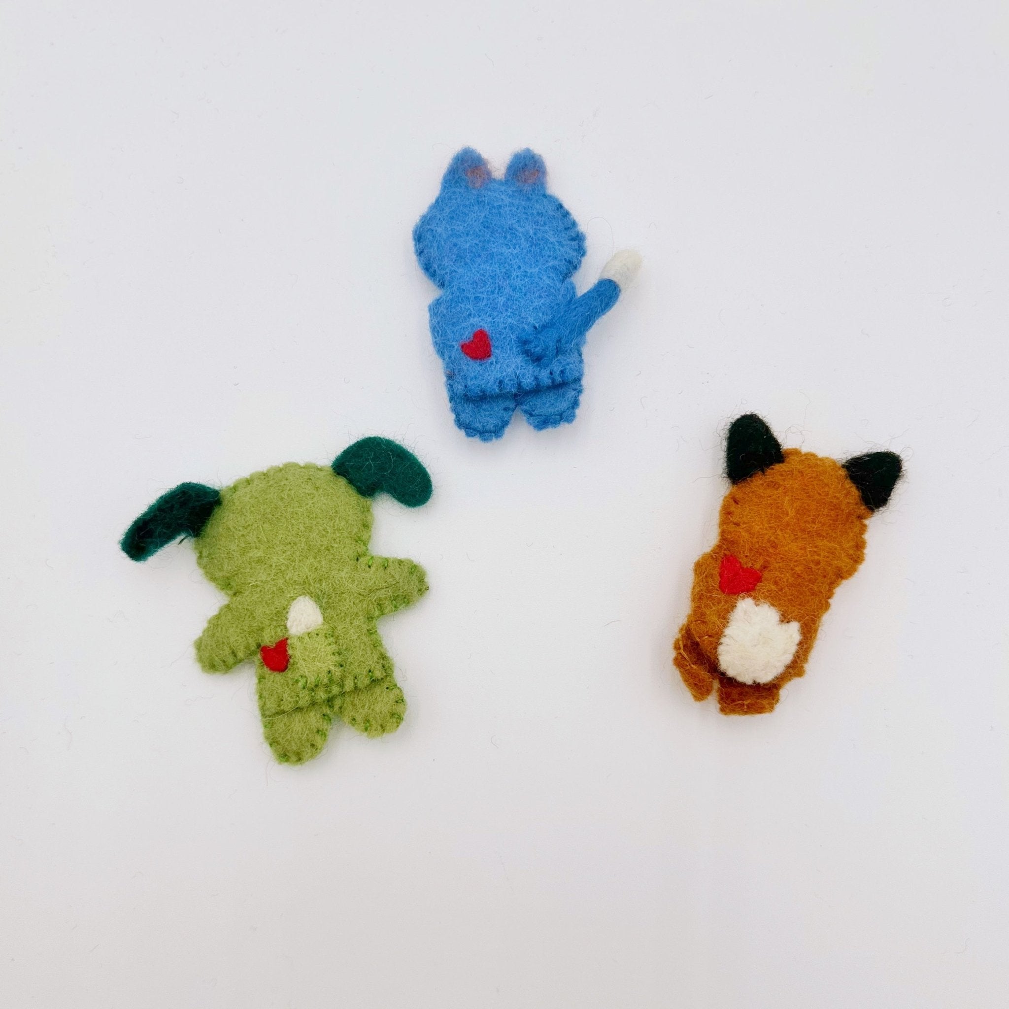 Pet Pals Finger Puppet Set - Dog, Cat & Hamster with House Ages 3+