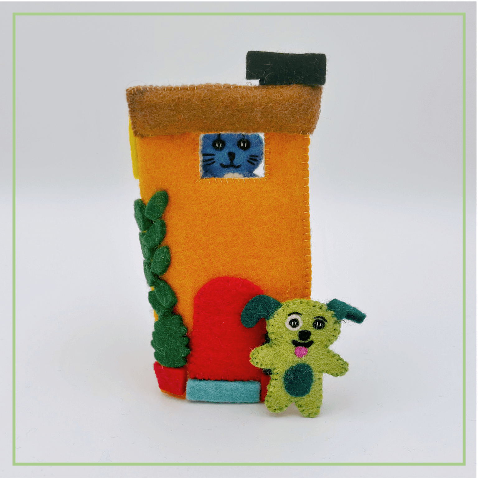 Pet Pals Finger Puppet Set - Dog, Cat & Hamster with House Ages 3+