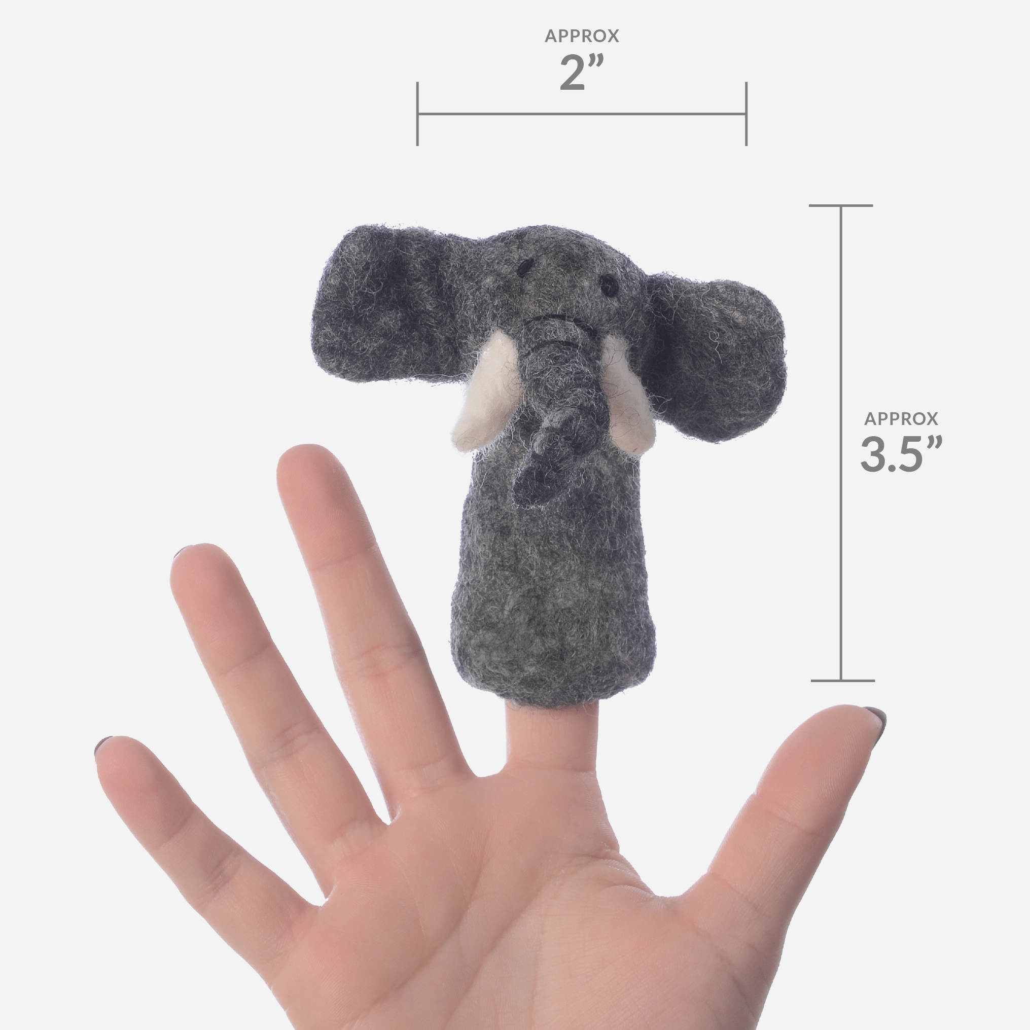 Safari Friends Finger Puppets - Lion, Giraffe, Elephant & Zebra Ages 3+