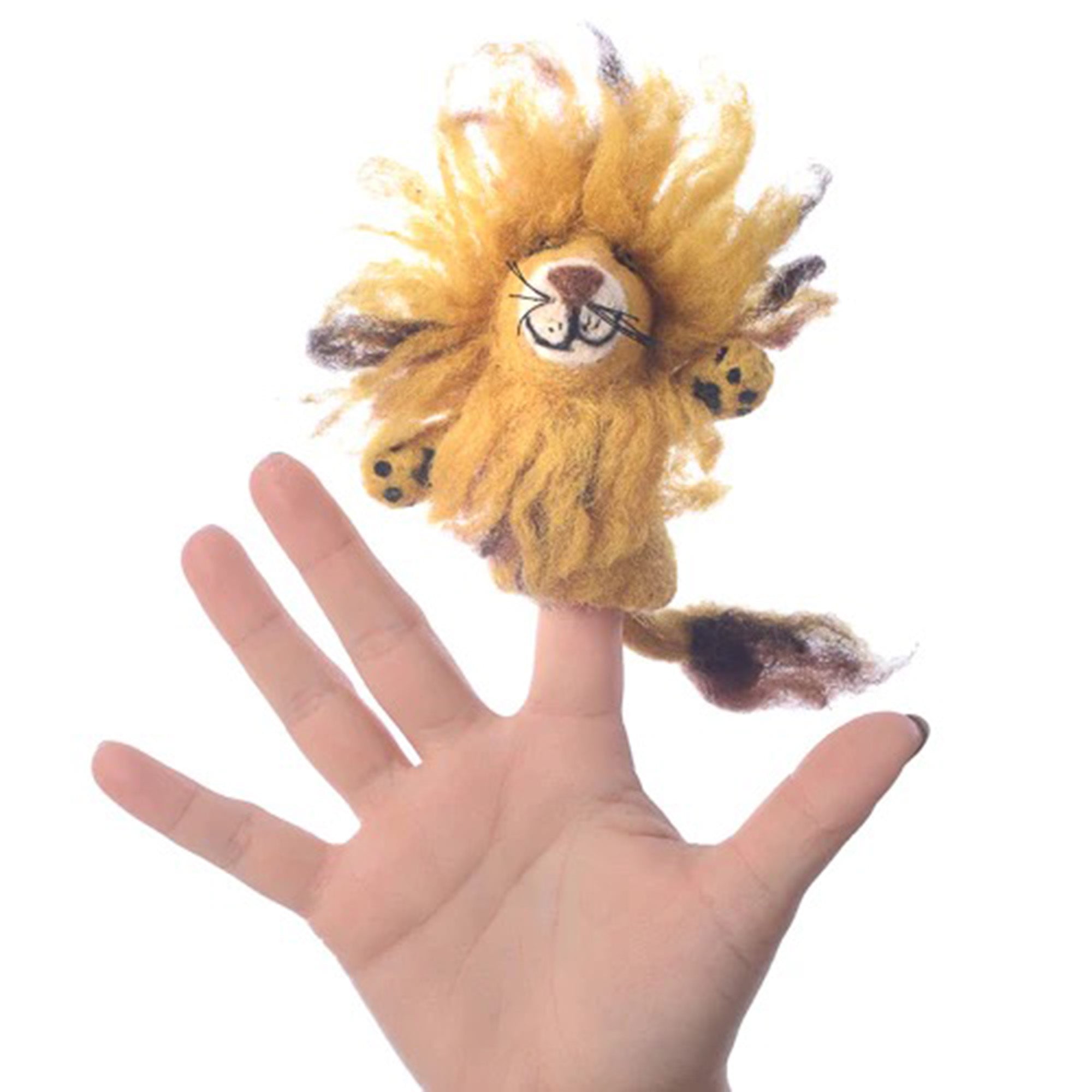 Safari Friends Finger Puppets - Lion, Giraffe, Elephant & Zebra Ages 3+
