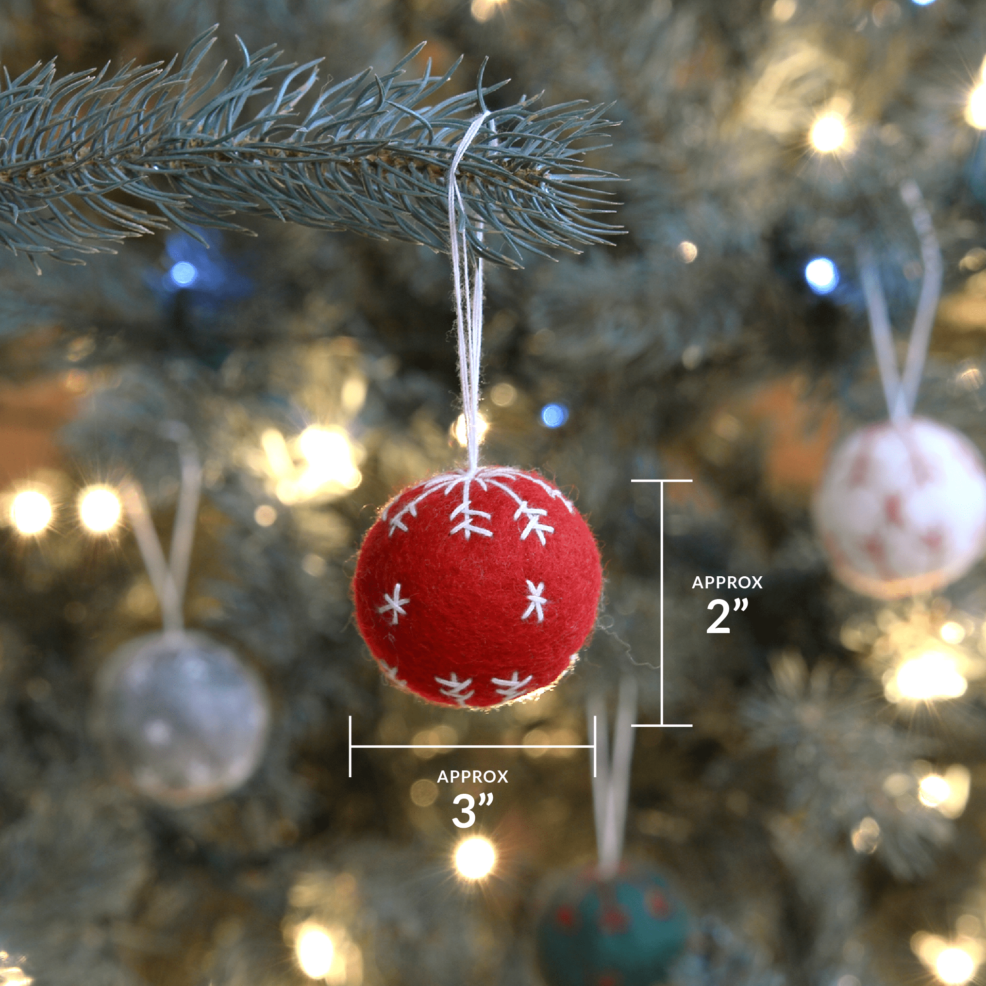 Snowflake Ball Ornament Set