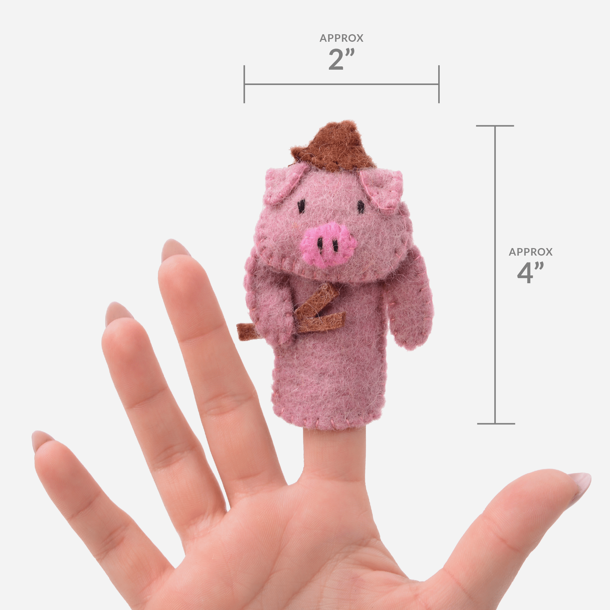 Three Little Pigs Finger Puppets - Story Theater Set Ages 3+