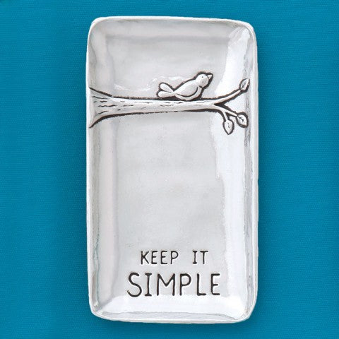 Trinket Pewter Trays with Inspirational Message (choice of 3 styles)