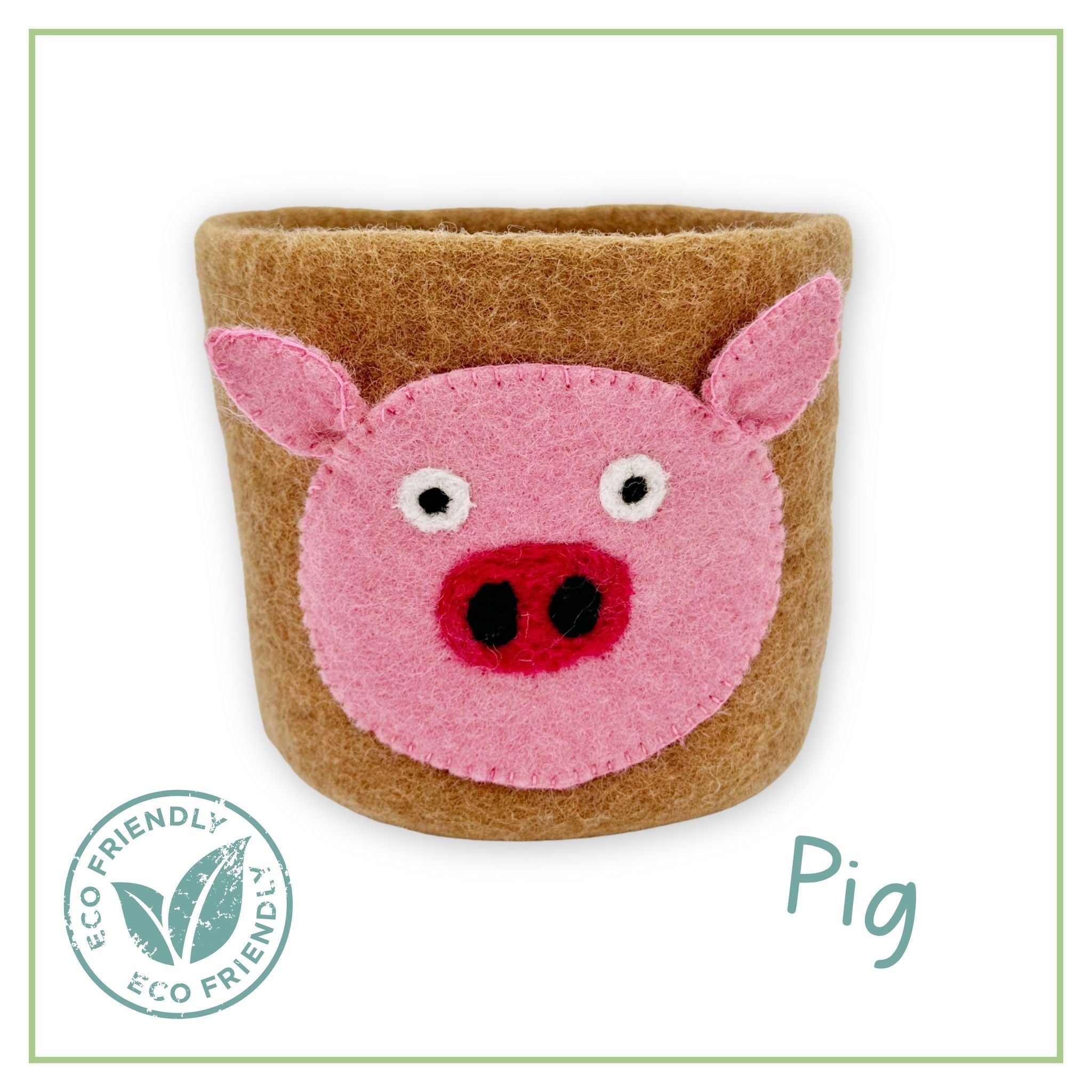 Montessori Treasure Baskets - Farm Friends - Pig Basket Only