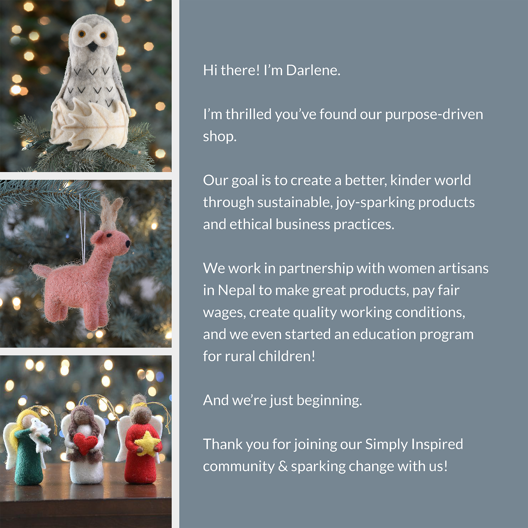 Darlene wants every product to spark joy and love! The nativity scene surely does.