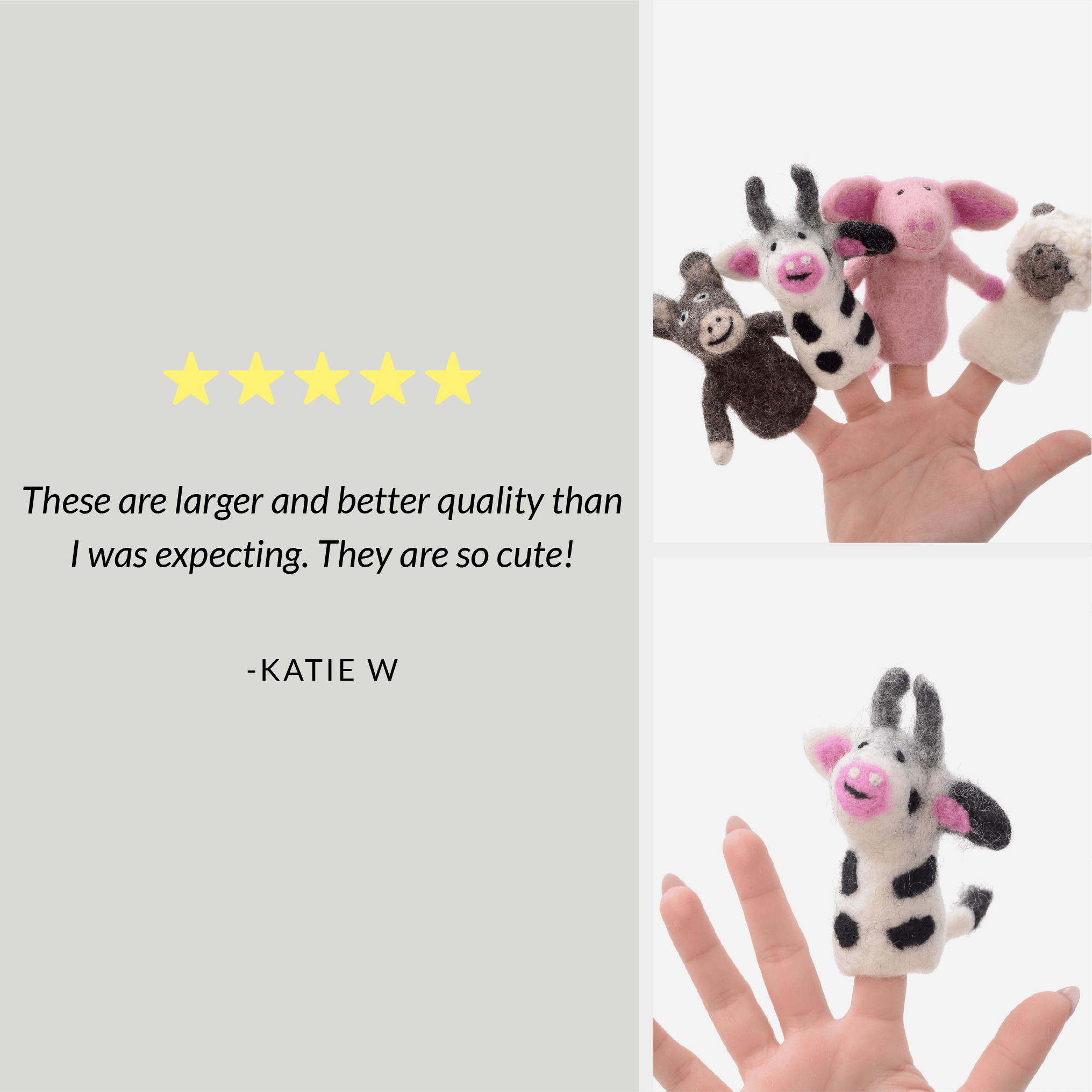 Barnyard Friends Finger Puppet Set
