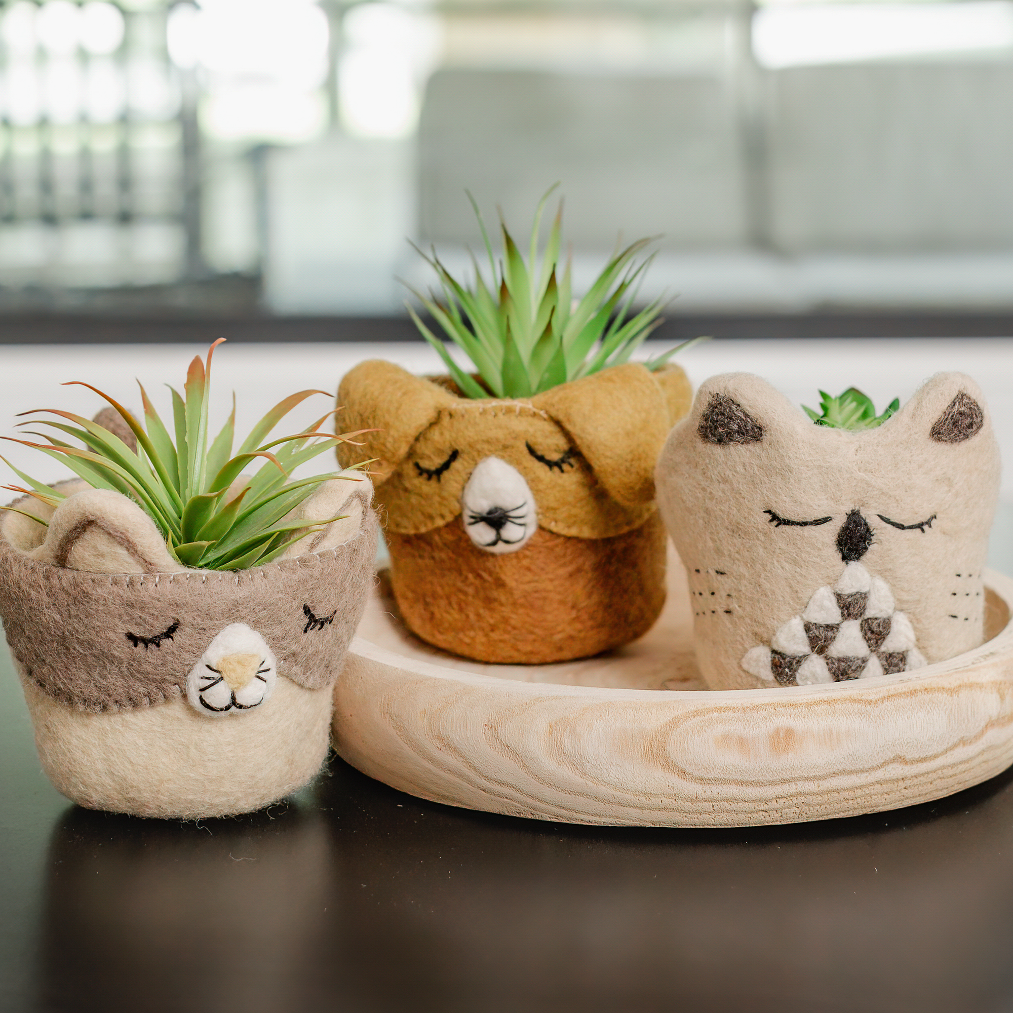 Animal Storage Baskets + Plant Pot Covers | Cute Planter, Desktop Décor and Organizer Baskets | Cat Planter, Dog Planter, and Owl Planter