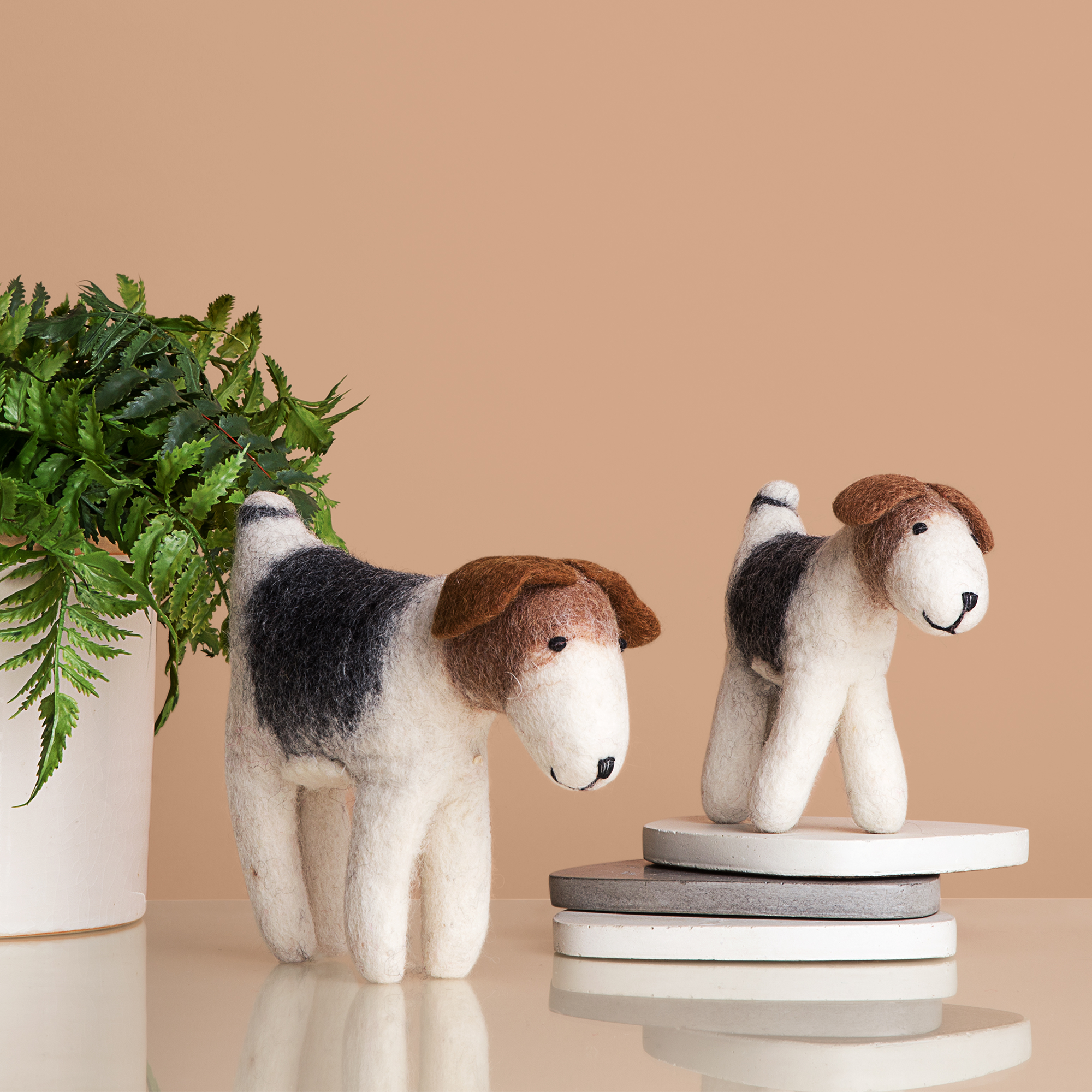 Meet our felted wool dog duo! Aren't they cute?