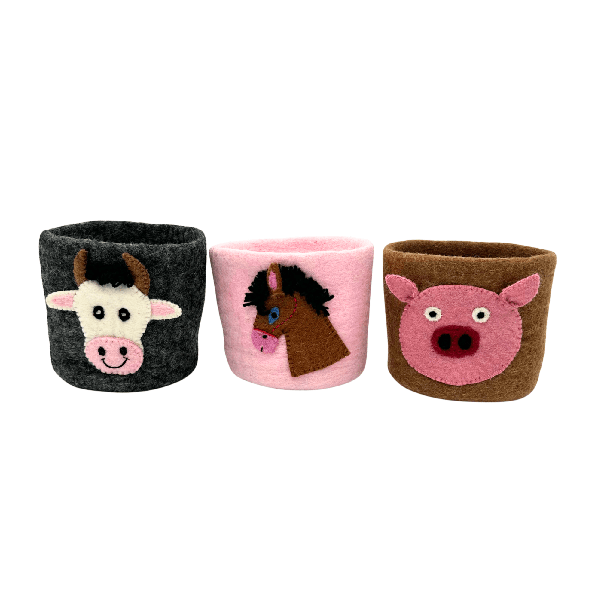 Montessori Treasure Baskets - Farm Friends Storage Set Ages 0-5+