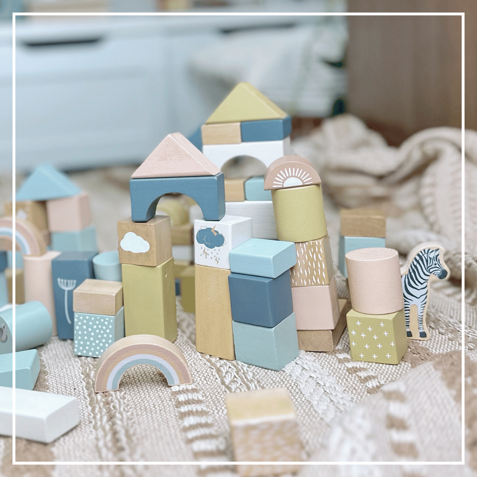 Montessori Wooden Building Blocks