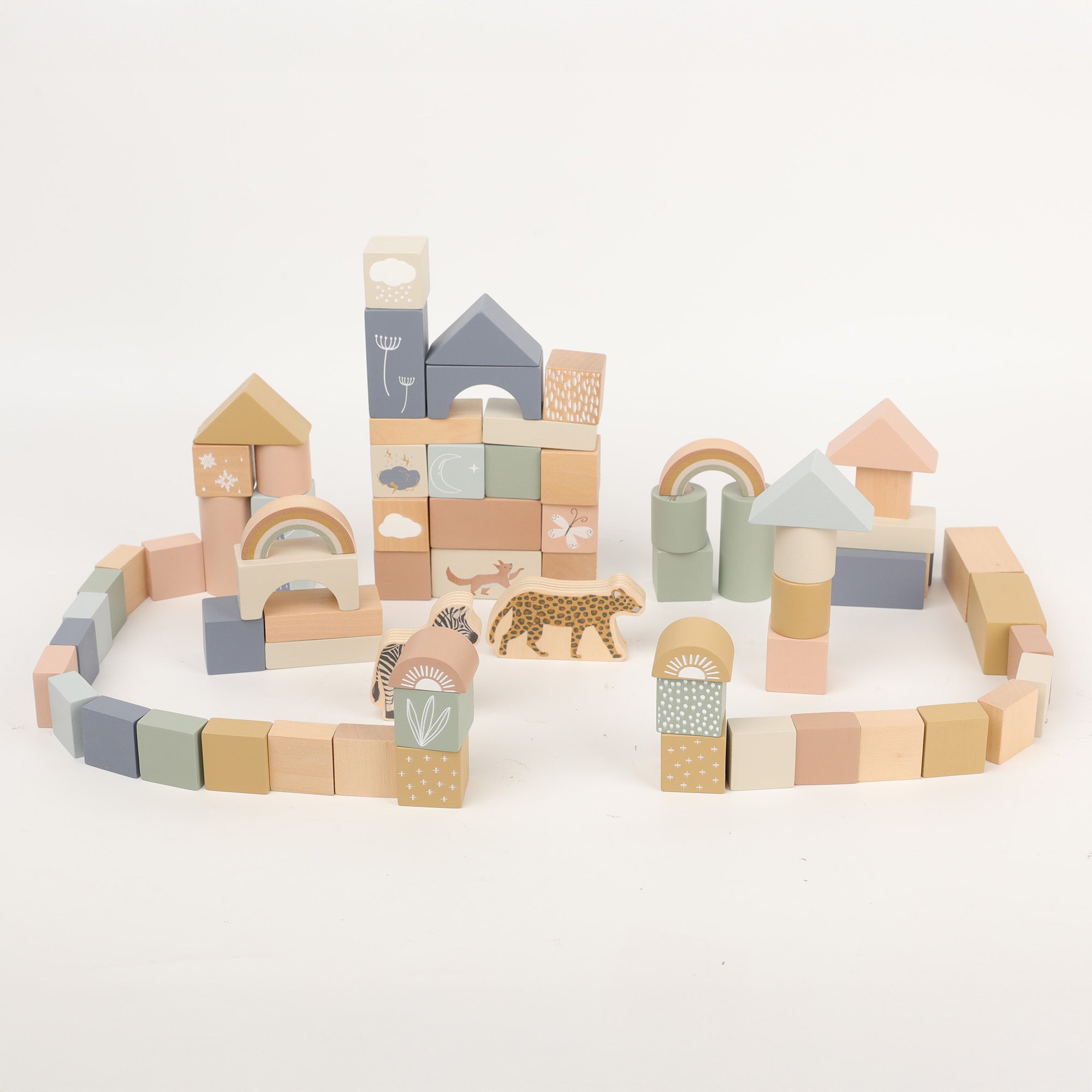 Montessori Wooden Building Blocks
