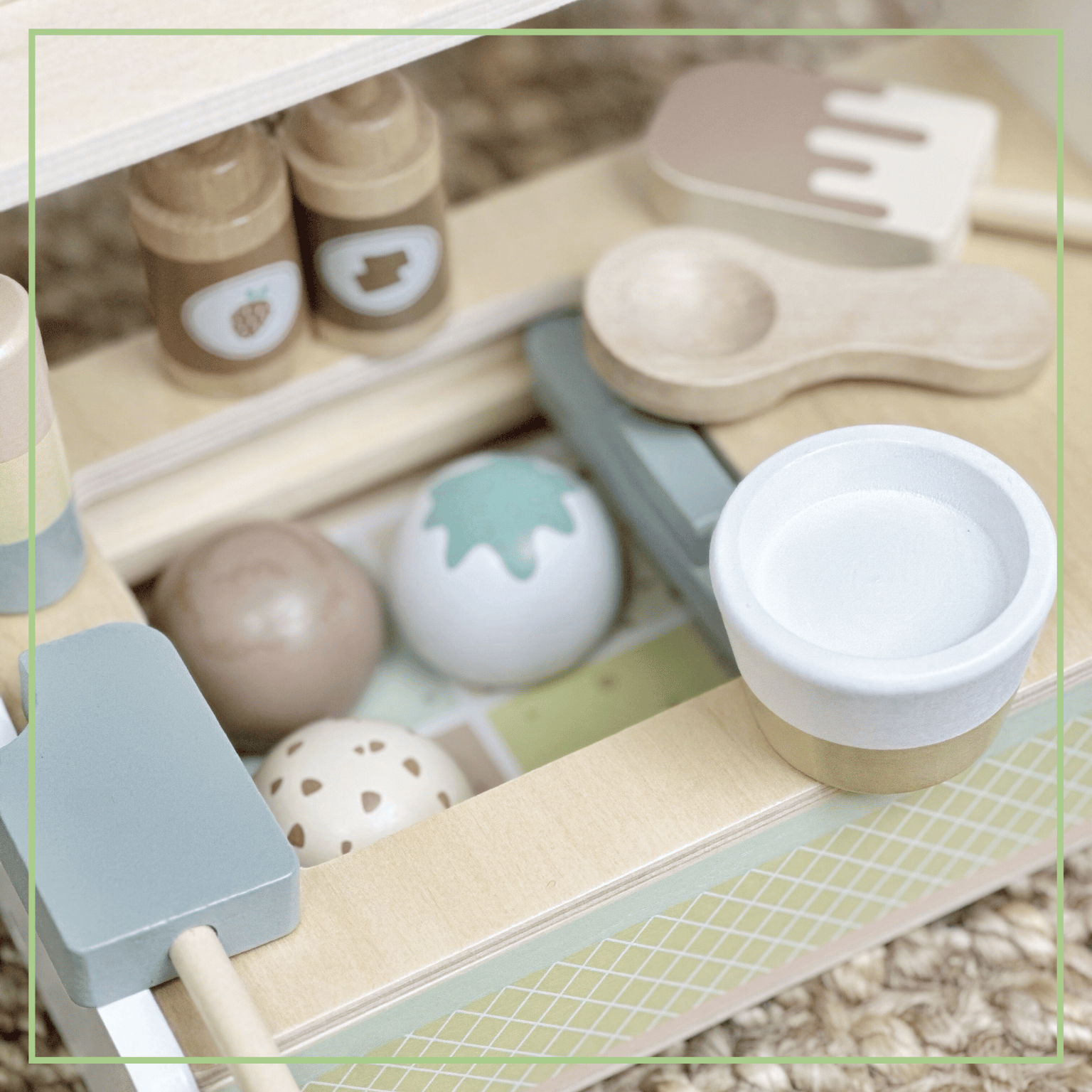 Montessori Wooden Ice Cream Counter
