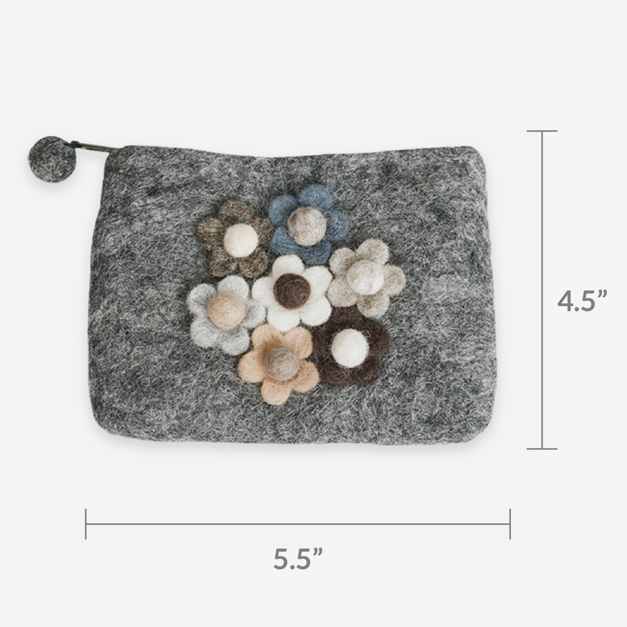 Small Floral Makeup Bag or Coin Pouch Trio | Small Flower Bag Purse Pouch Set | Handmade Gift for Mom, Gardener, Bridal or Teacher Gift