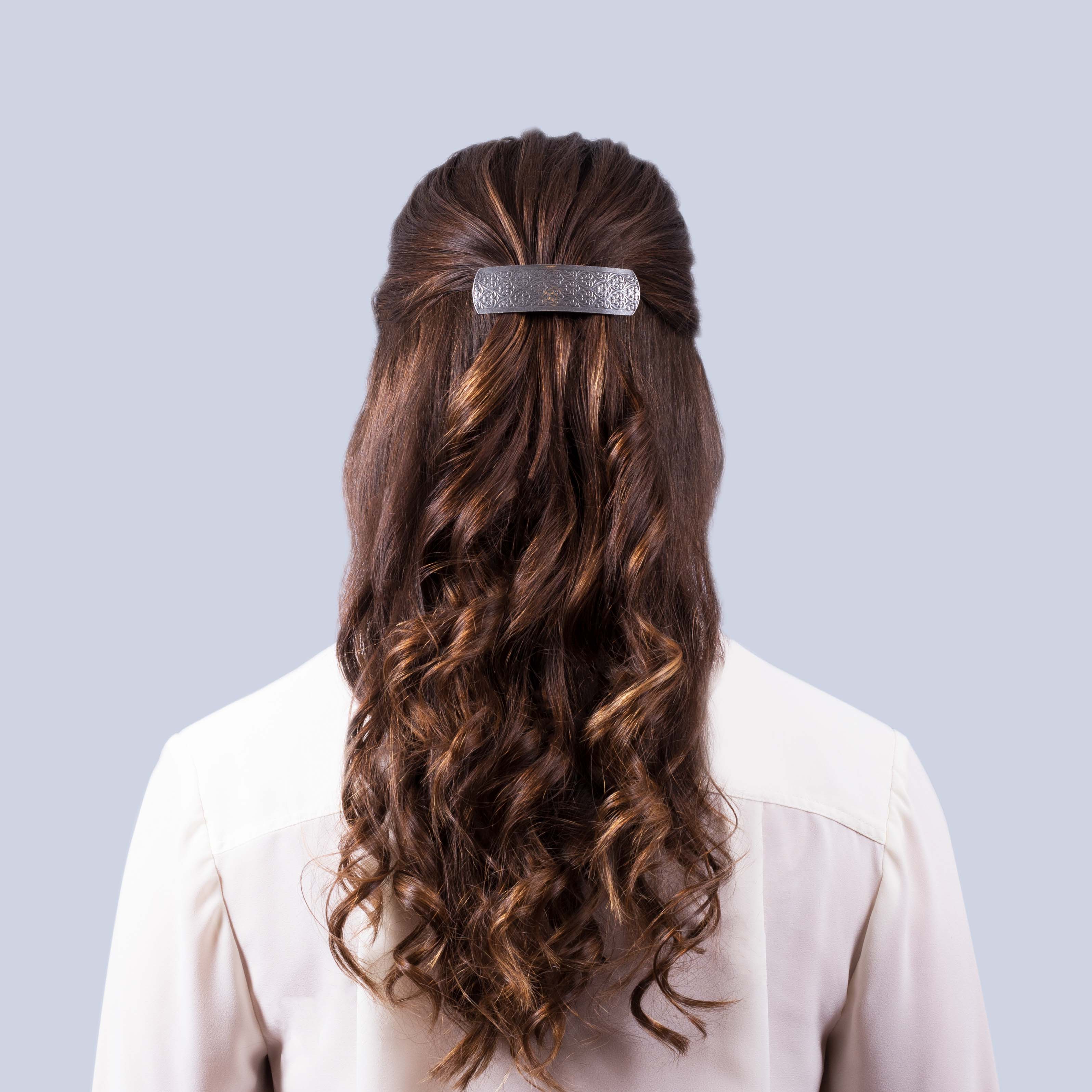 Scroll Pewter Barrette