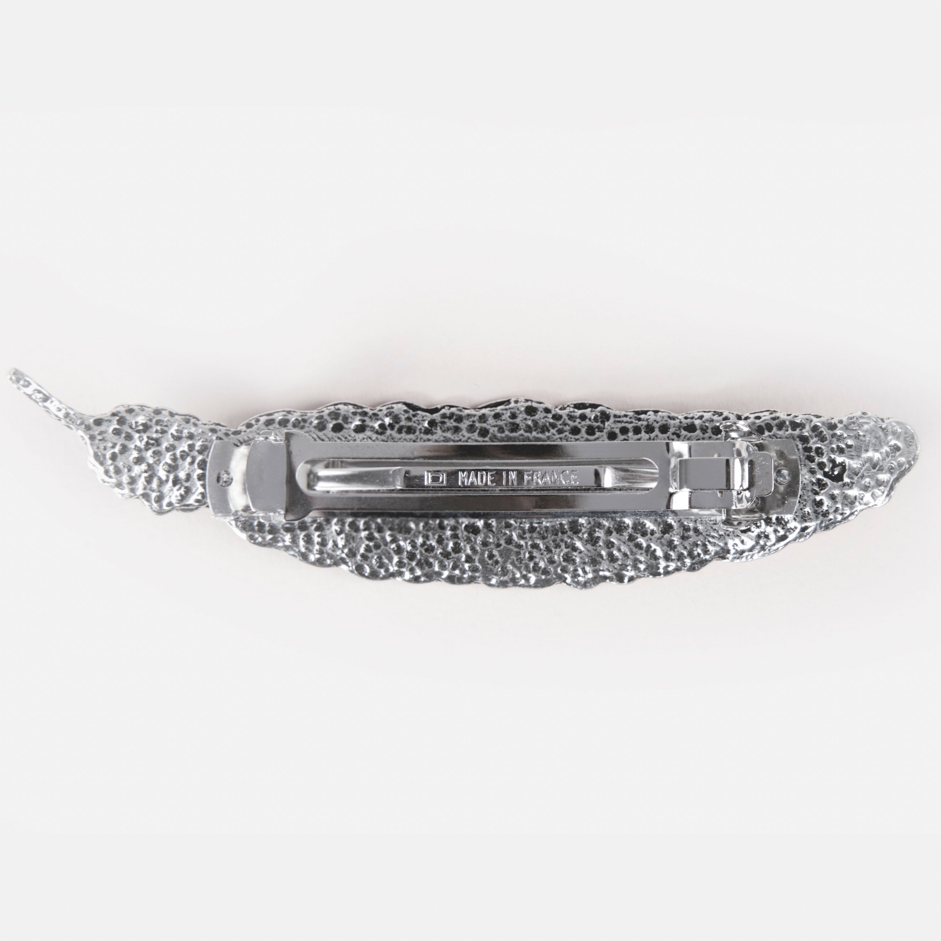 Feather Pewter Barrette