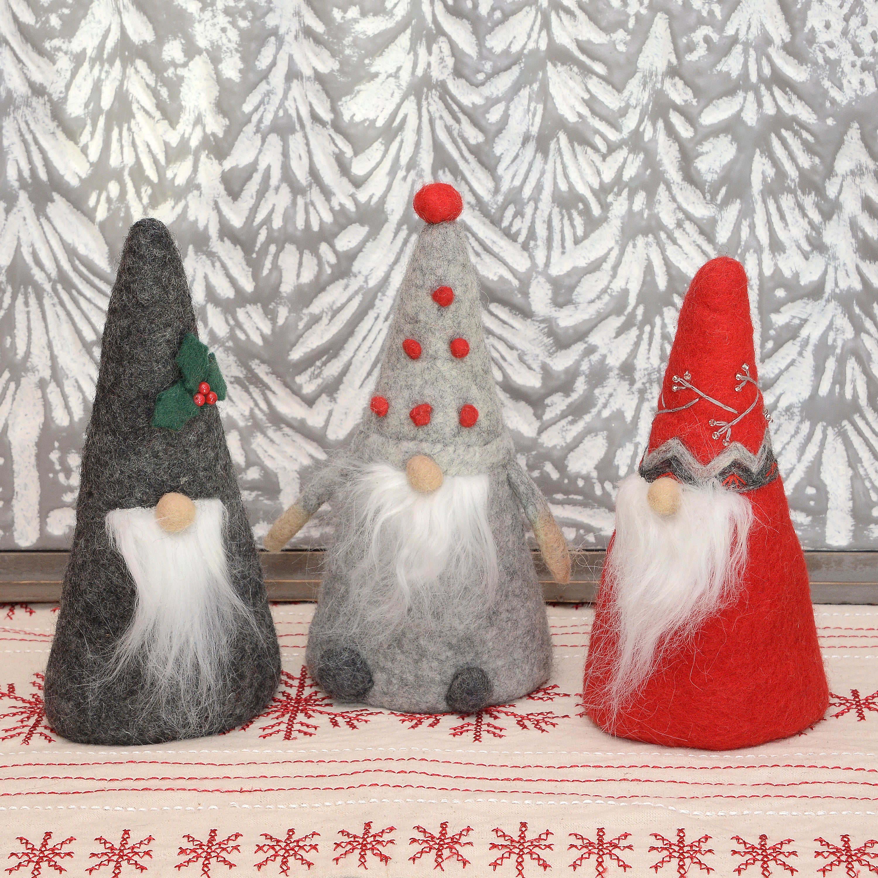 Our gnome tree topper collection isn't just made to sit atop a tree. They can be sweet gnome decor, too!