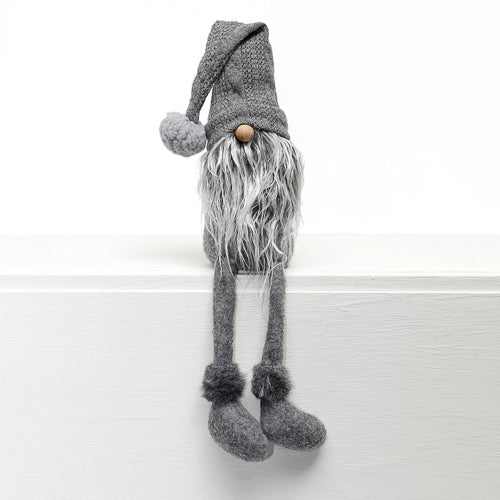 Hanz Gnome w/ Gray Sweater and Fuzzy Boots - Large