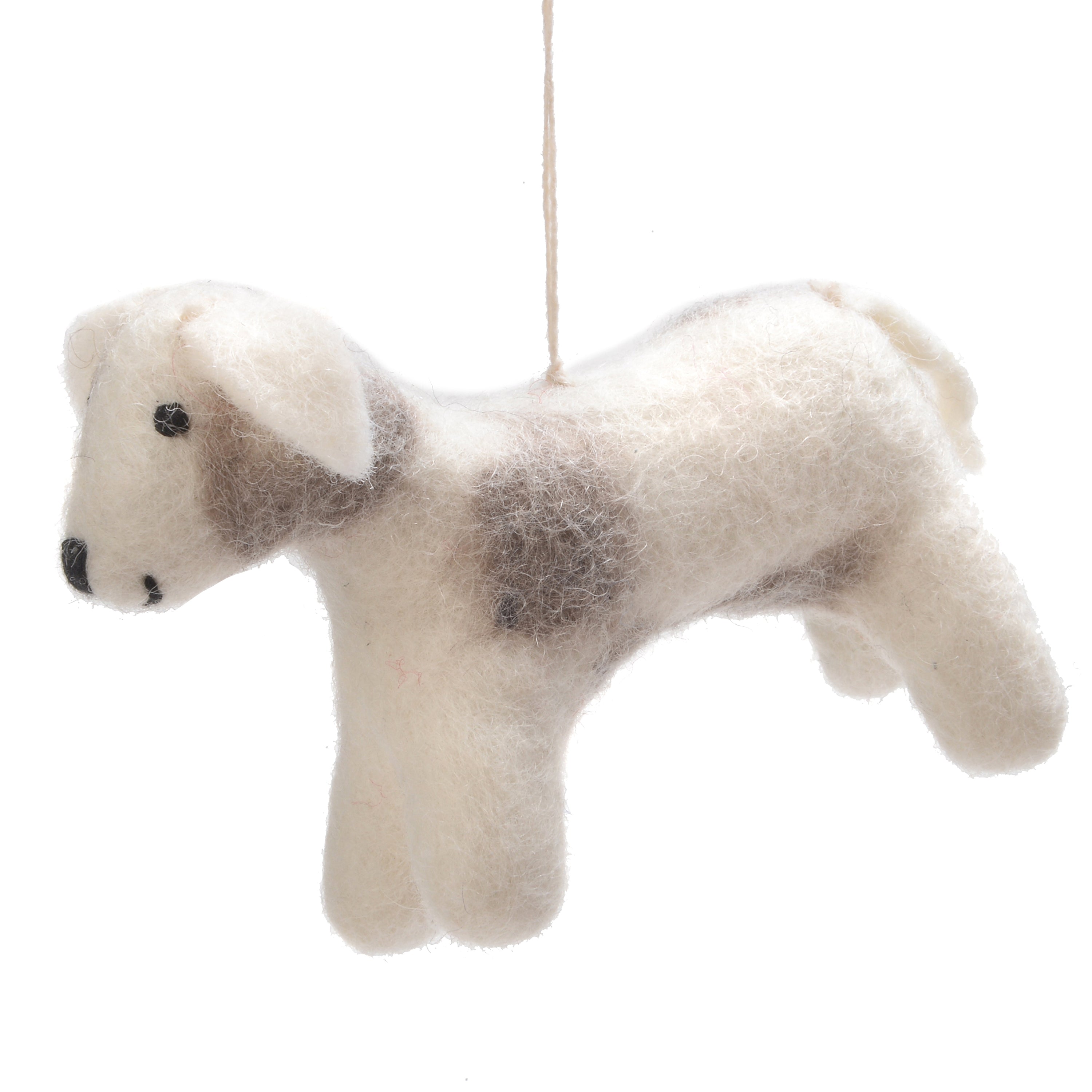 Family Dog Felted Wool Ornament - Handcrafted + Fair Trade