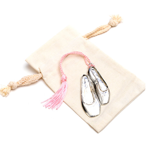 Handmade Ballet Shoes Pewter Christmas Ornament