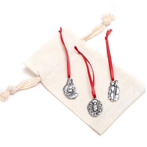 Nativity Mini Pewter Christmas Ornament Set