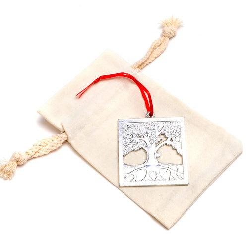 Handmade Tree of Life Pewter Christmas Ornament