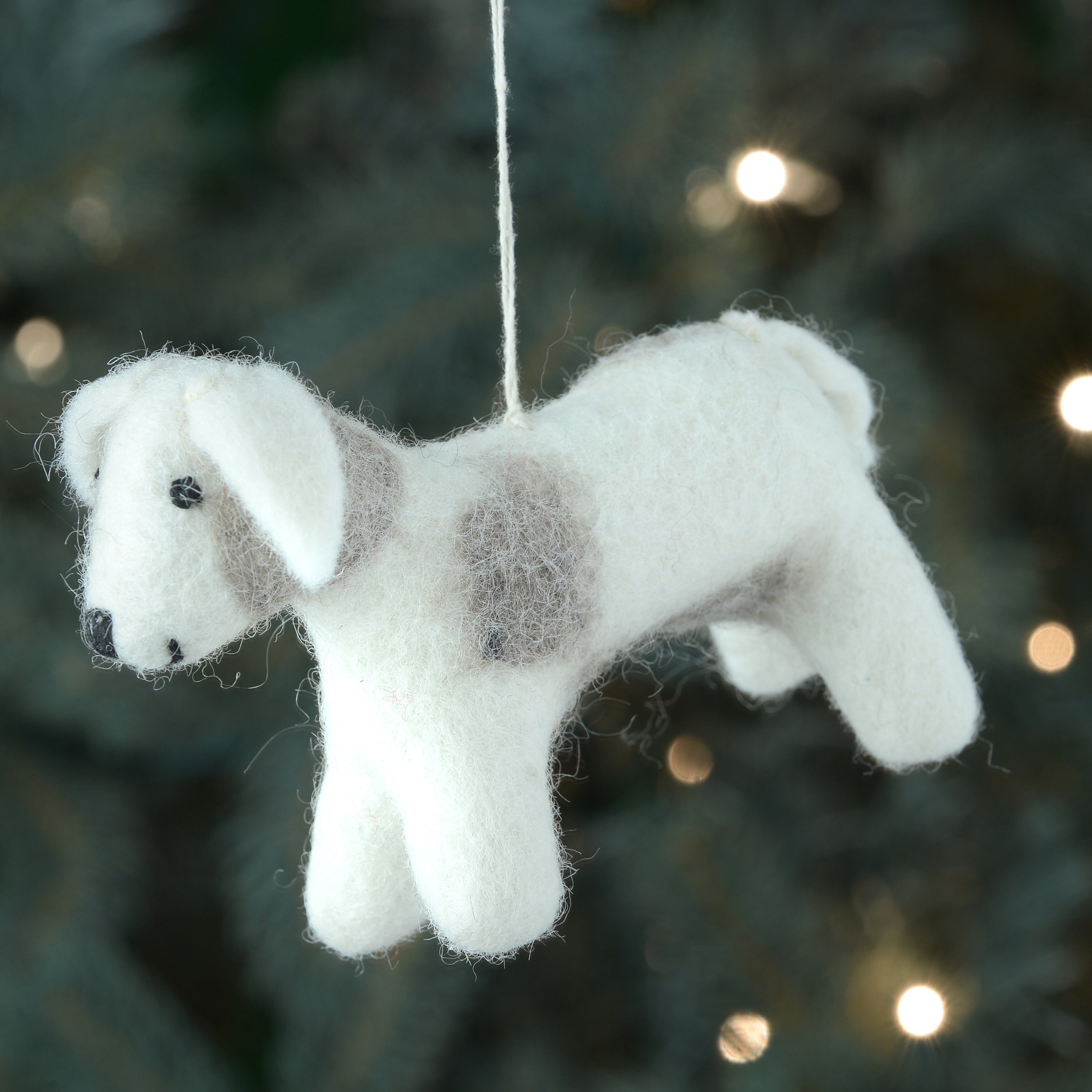 Family Dog Felted Wool Ornament - Handcrafted + Fair Trade