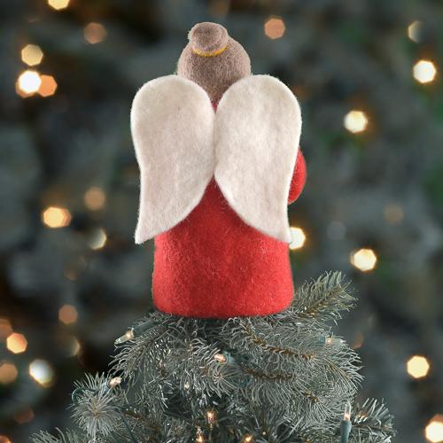 Wool Felt Angel Tree Topper: Meet Faith!