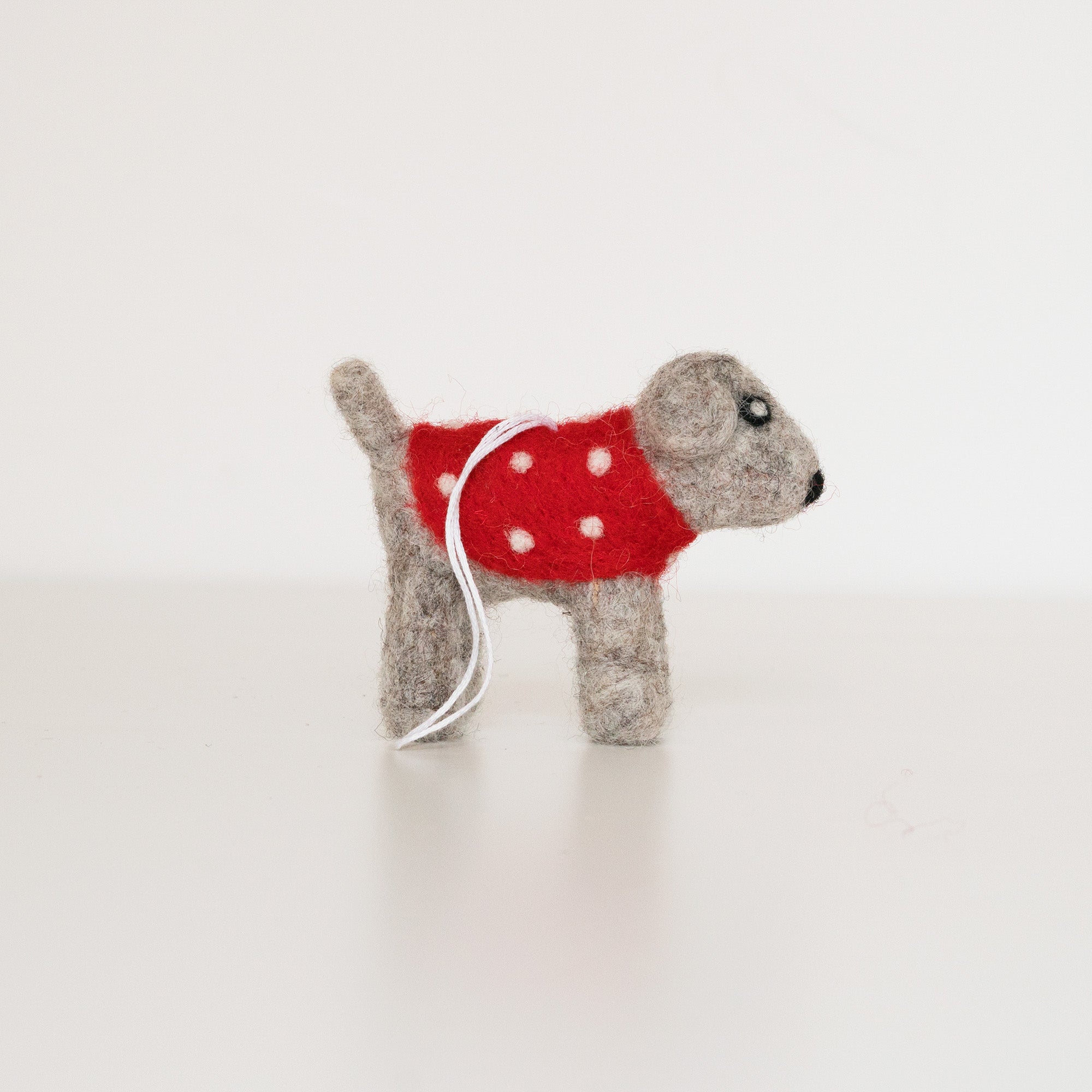 Party Dog Felted Wool Ornament - Handcrafted + Fair Trade