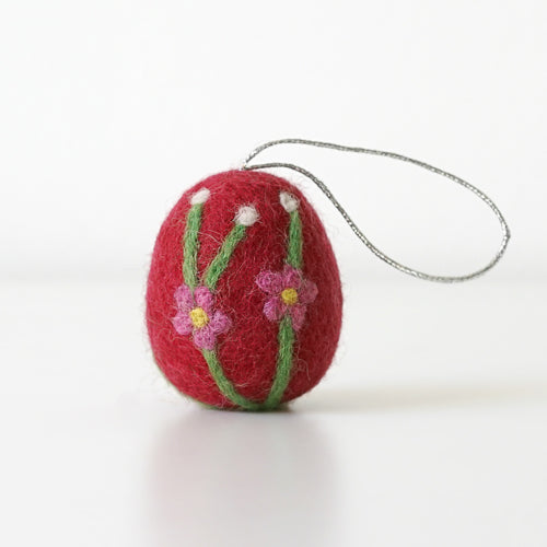 Felted Wool Easter Eggs - Flowers