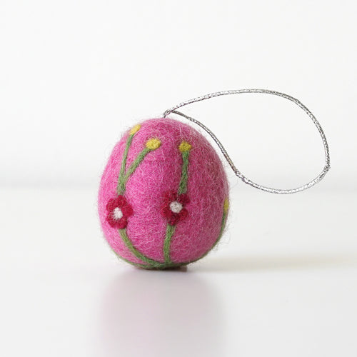 Felted Wool Easter Eggs - Flowers